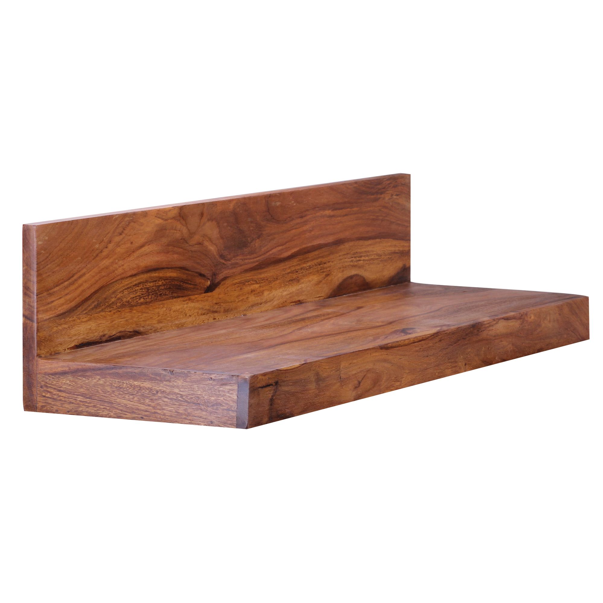 Wandregal Aalvik Massivholz Sheesham 80 × 23 × 17 cm