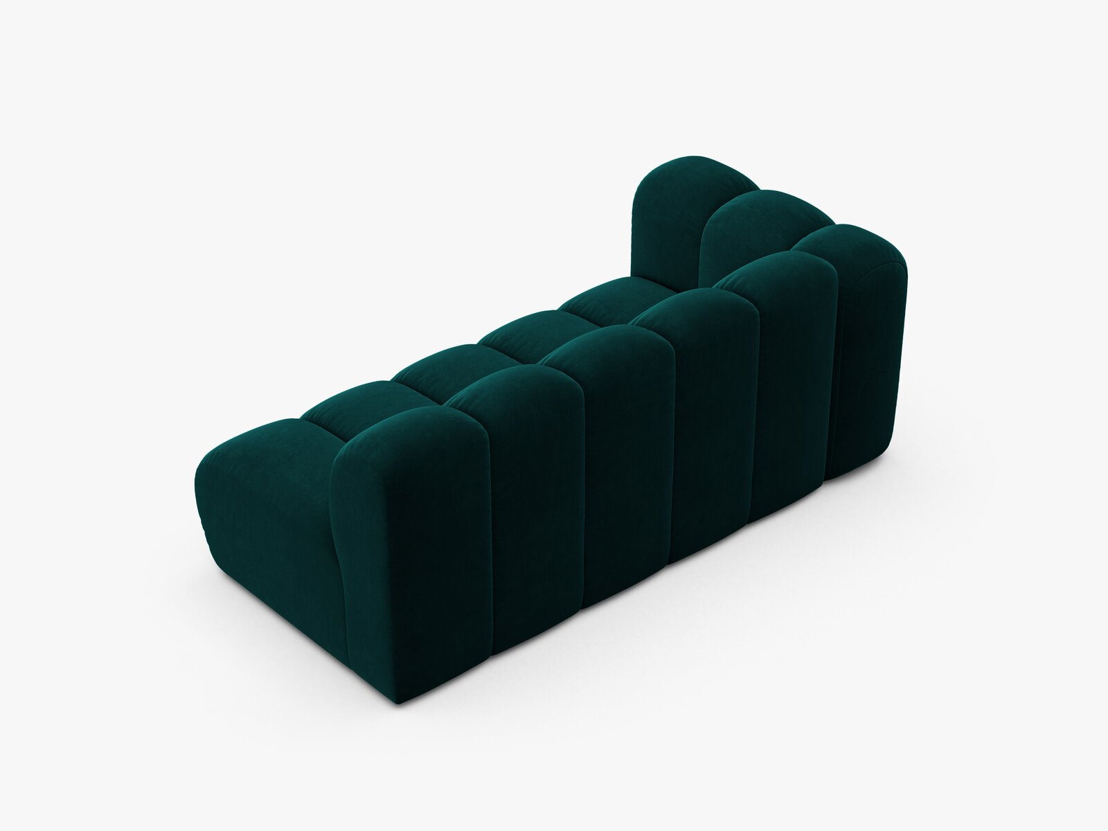 Micadoni Modul Lupine 3-Sitzer Links Samt Venus Dunkel Petrol