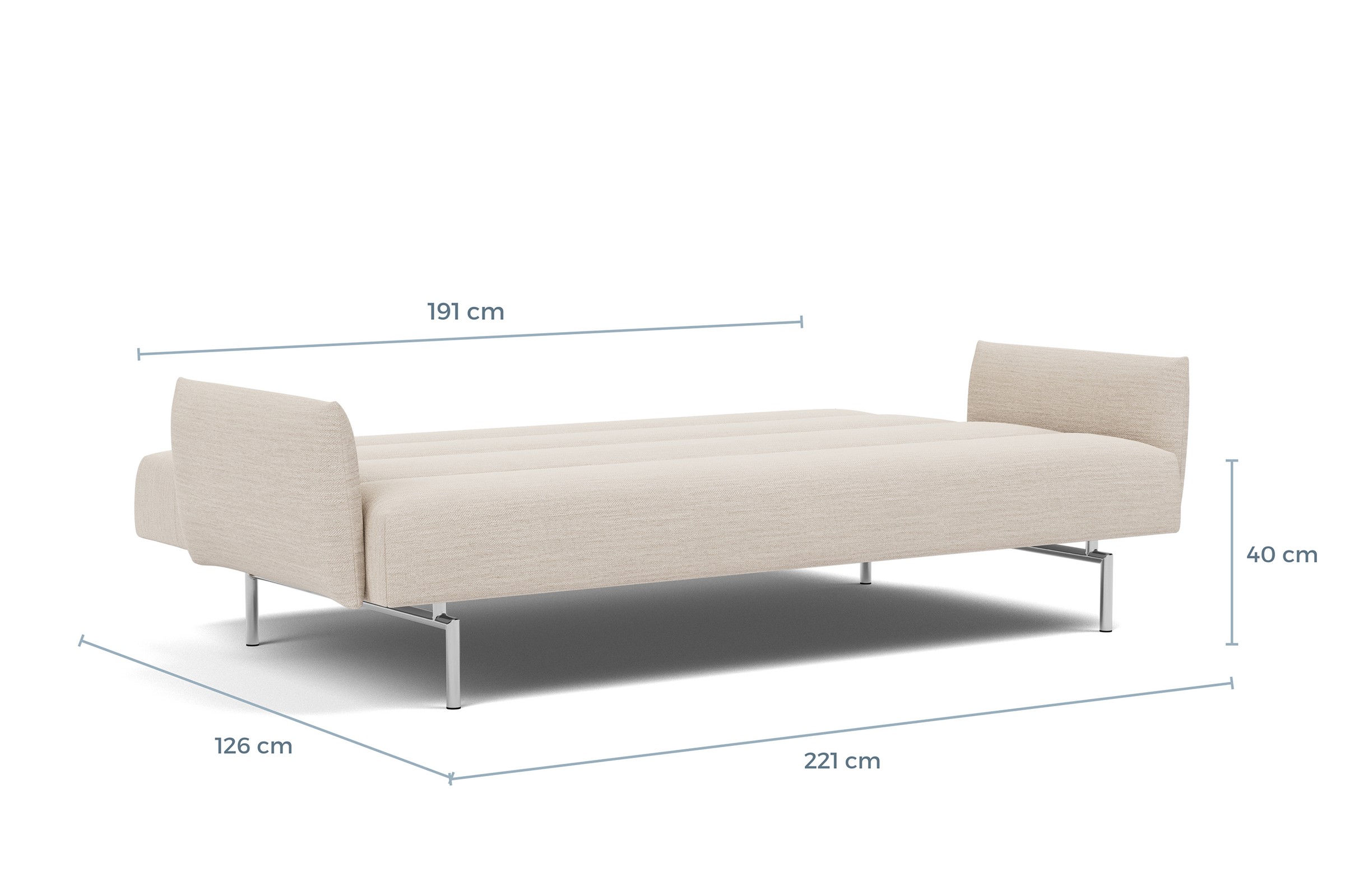 Schlafsofa Jillis mit Armlehnen