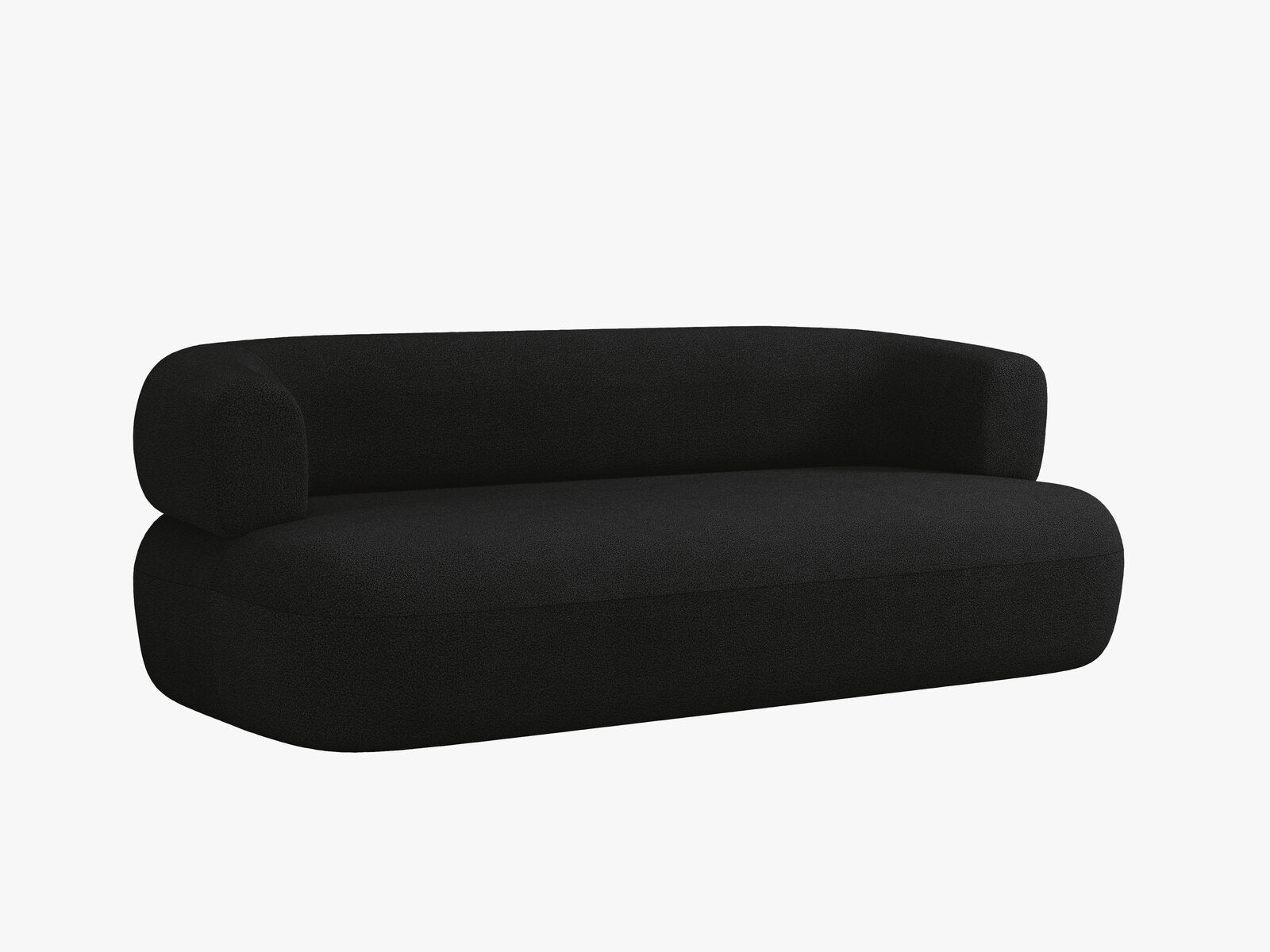 Micadoni Sofa Jenny 2-Sitzer Boucle Now or Never Schwarz