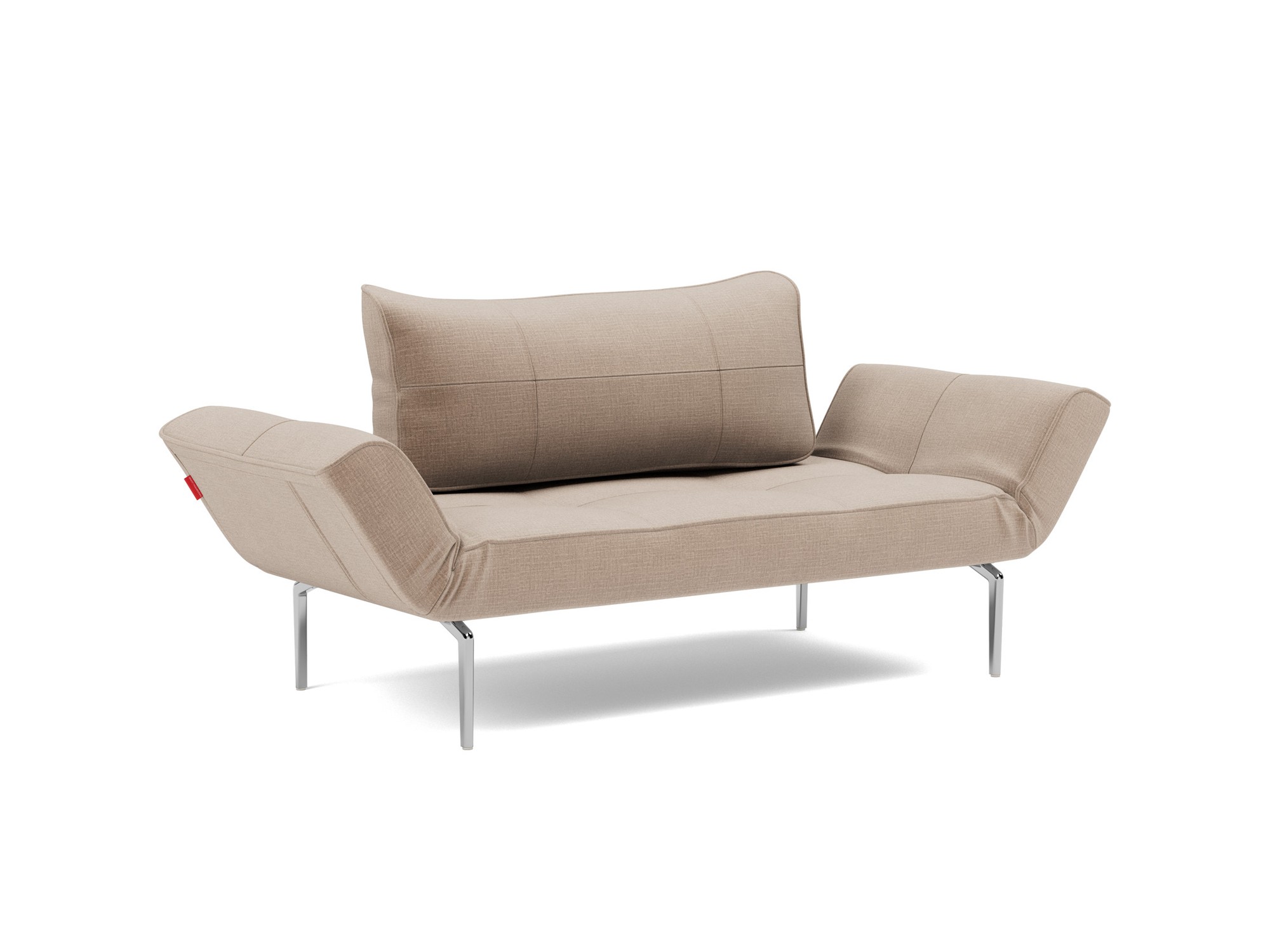 Tagesbett Zeal Chenille Esina 417-Mocha Beine Straw Aluminium