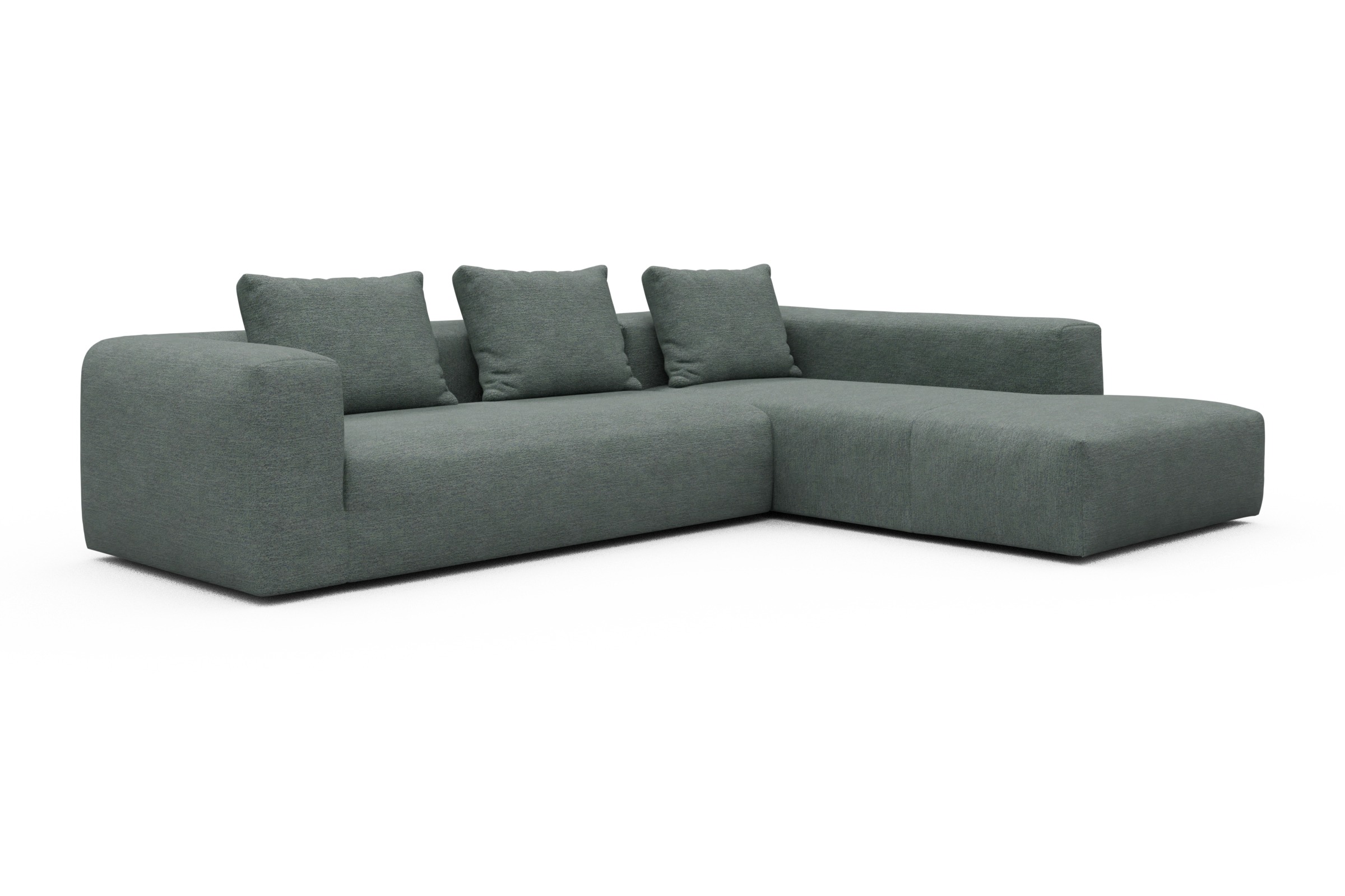Ecksofa Fred Relax-Ecke rechts mit 2,5-Sitzer Carreno-Ice-Blue
