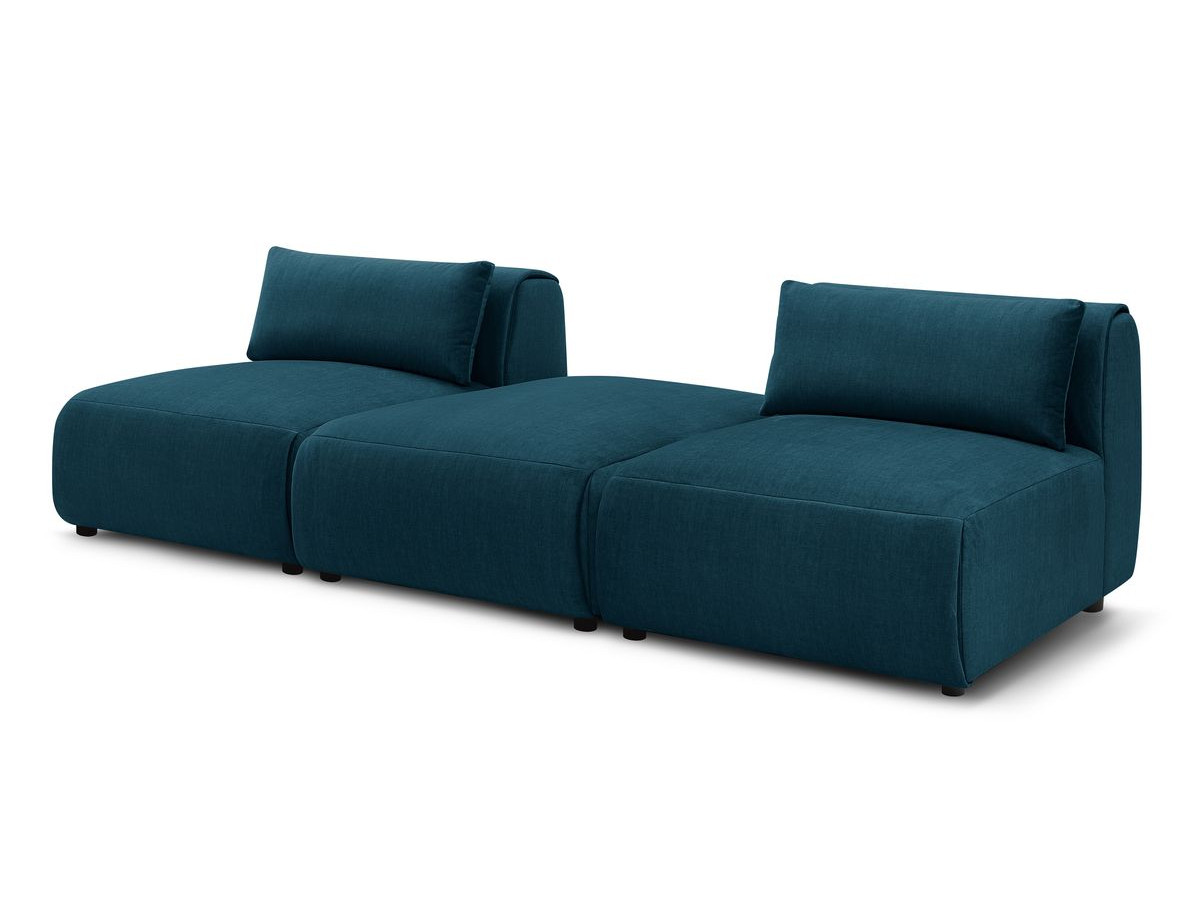 Bobochic Jeanne Sofa 3-Sitzer Samt Dunkelblau