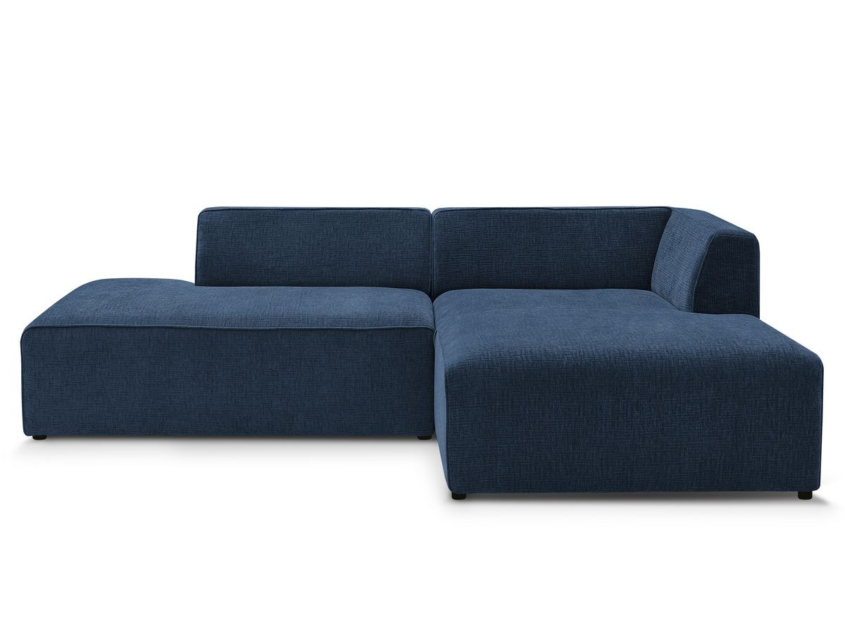 Bobochic Megeve Ecksofa Strukturstoff Dunkelblau Ecke rechts