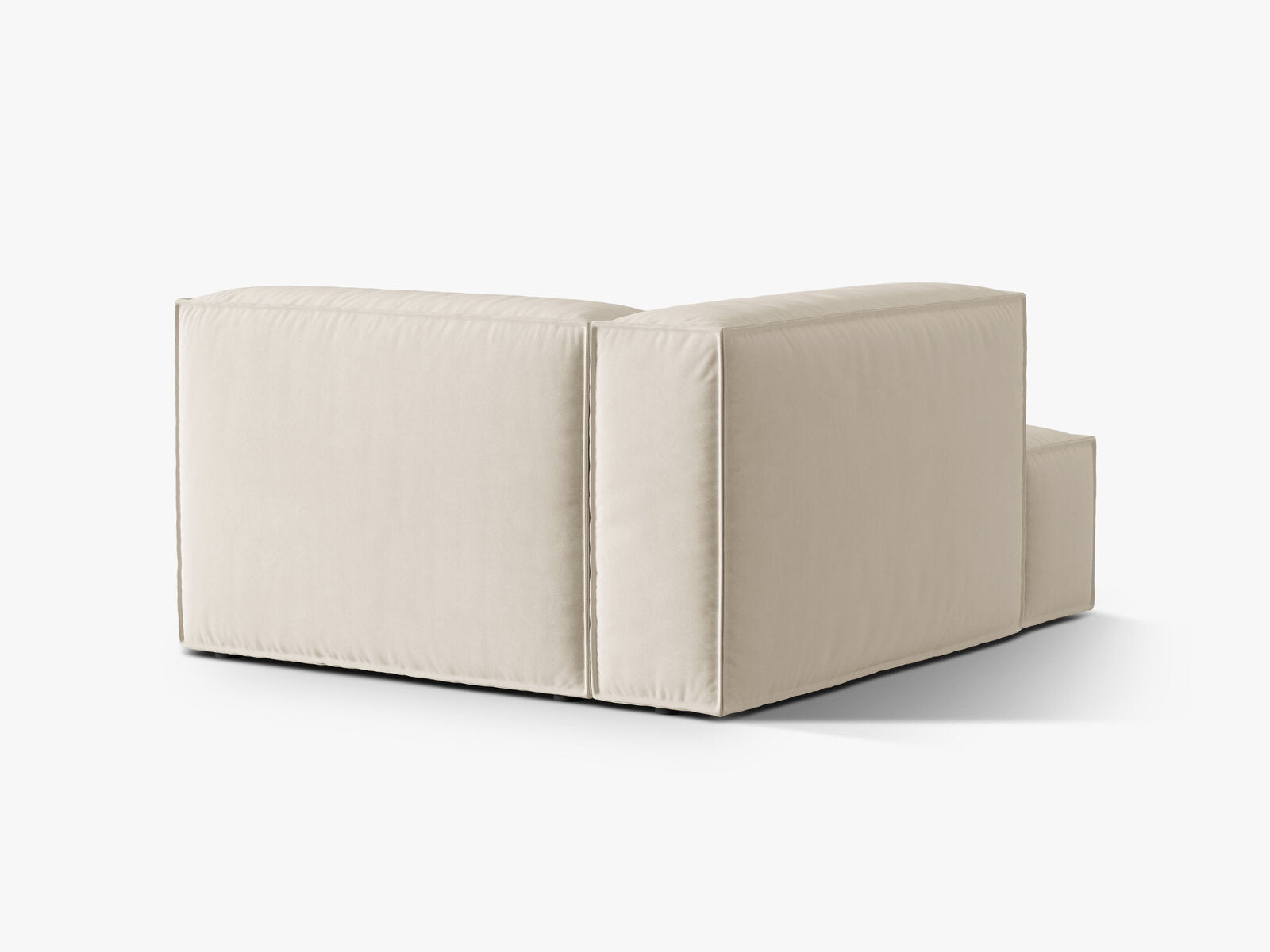 Micadoni Recamiere Nuria 1-Sitzer Links Samt Beige