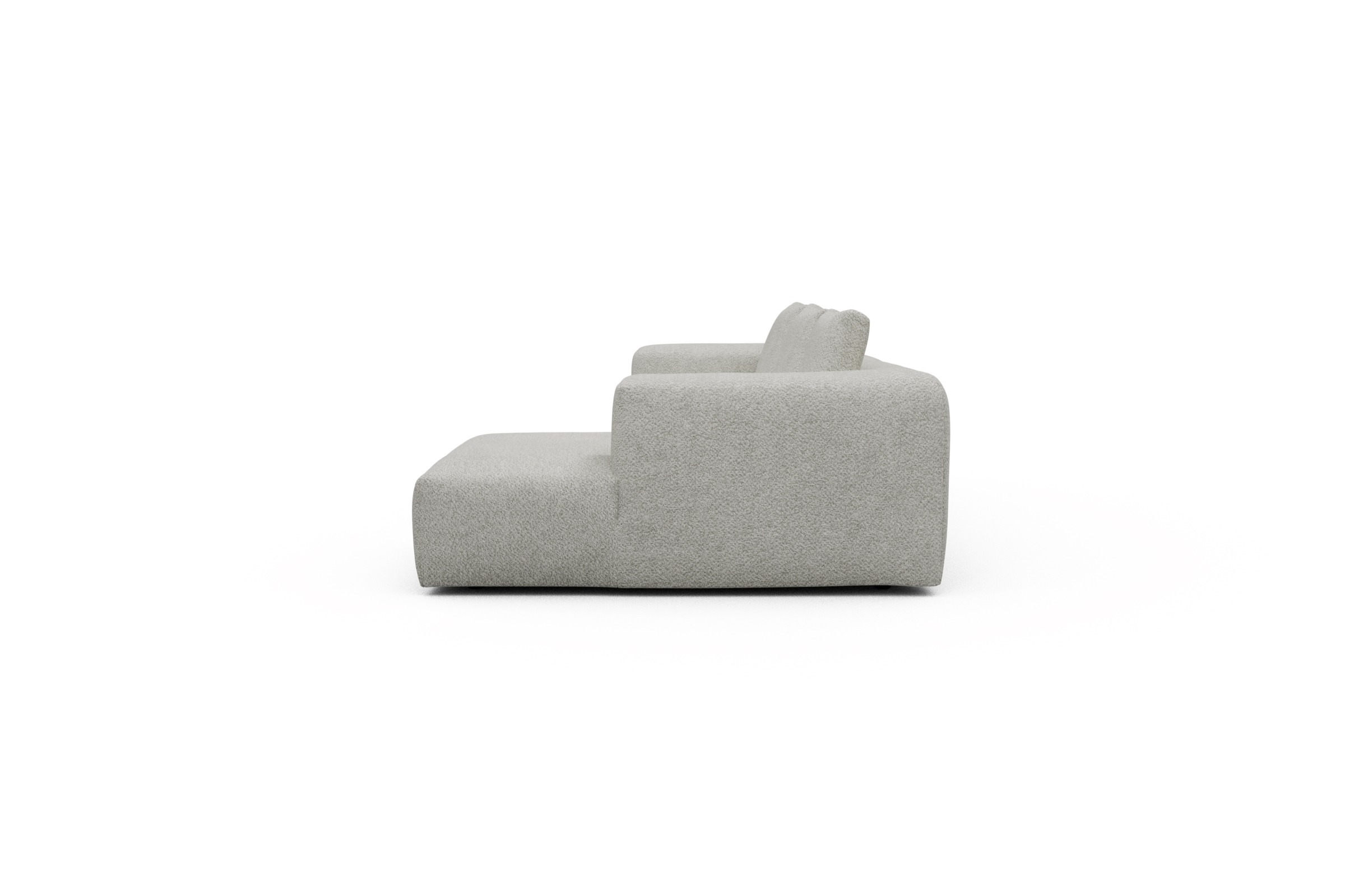 Ecksofa Fred Chaiselongue rechts mit 2,5-Sitzer Vanora-Warm-Sand