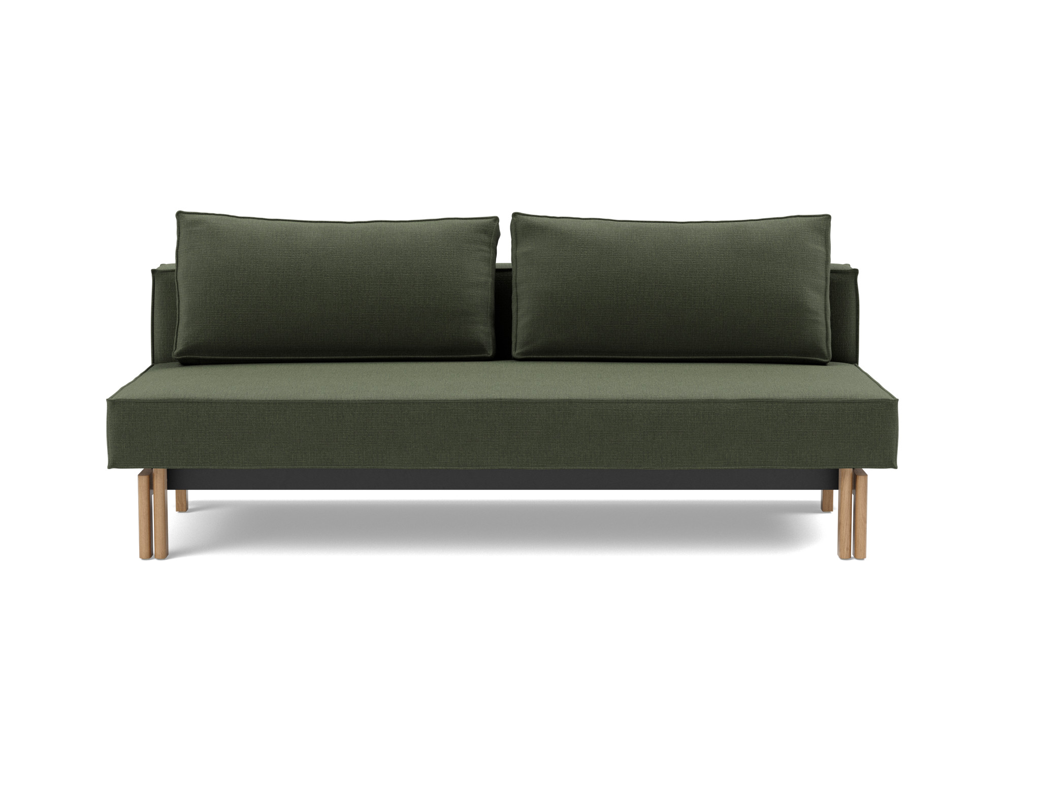 Schlafsofa Sly Chenille Esina 413-Olive-Green Beine Eiche