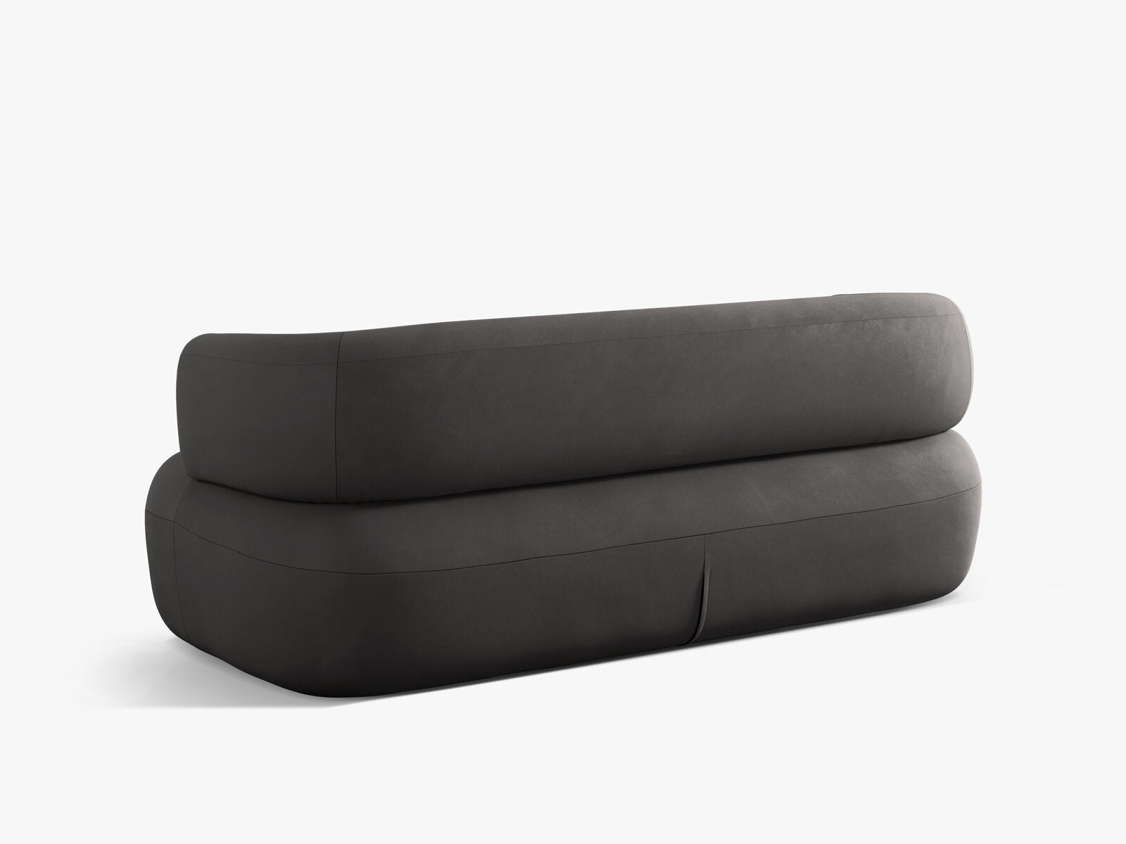 Micadoni Sofa Jenny 2-Sitzer Samt Salvador Dunkelgrau