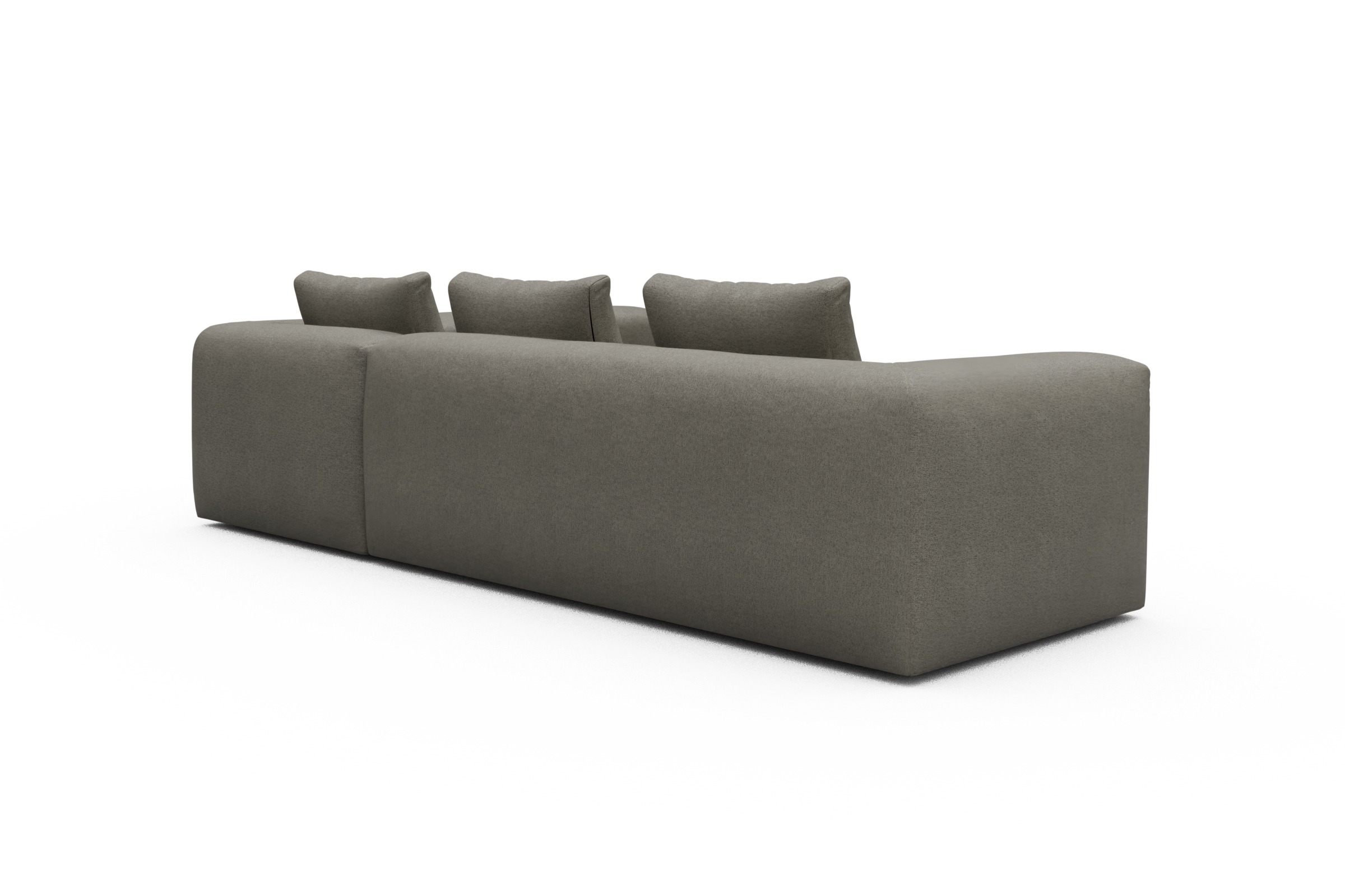 Ecksofa Fred 2x 2,5-Sitzer rechts offen Denari-Warm-Grey