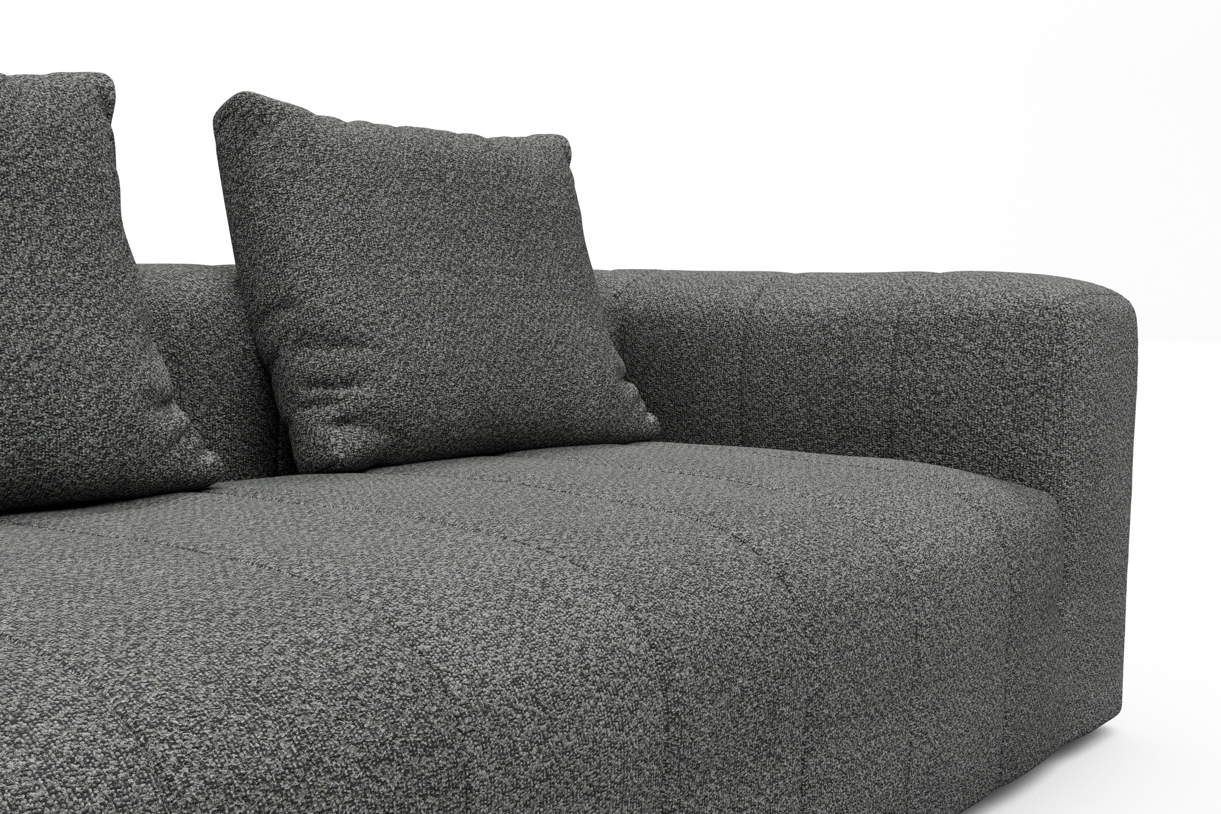 Ecksofa Hugo 2x 2,5-Sitzer Armlehne rechts Vanora-Warm-Grey