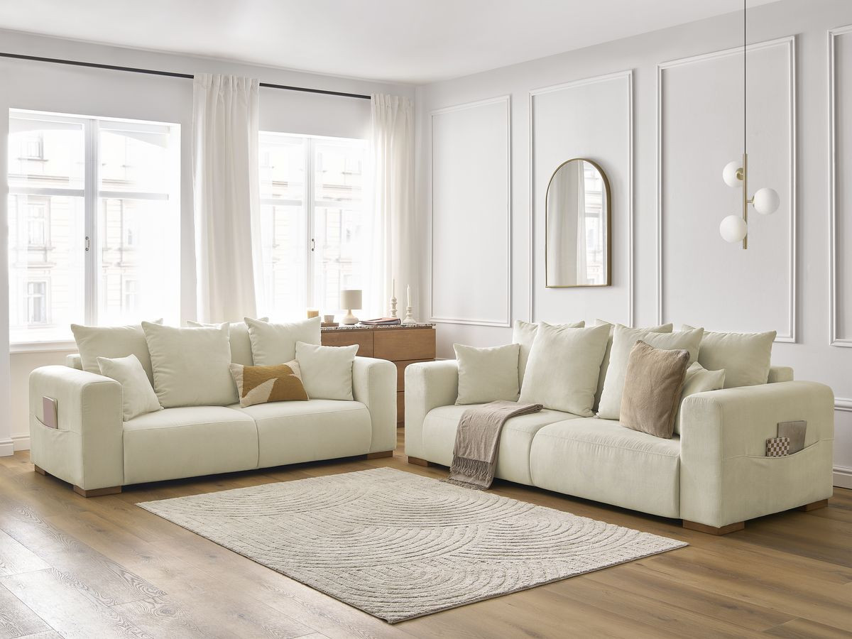 Bobochic Sidonie Sofa 5-Sitzer Cordsamt Beige