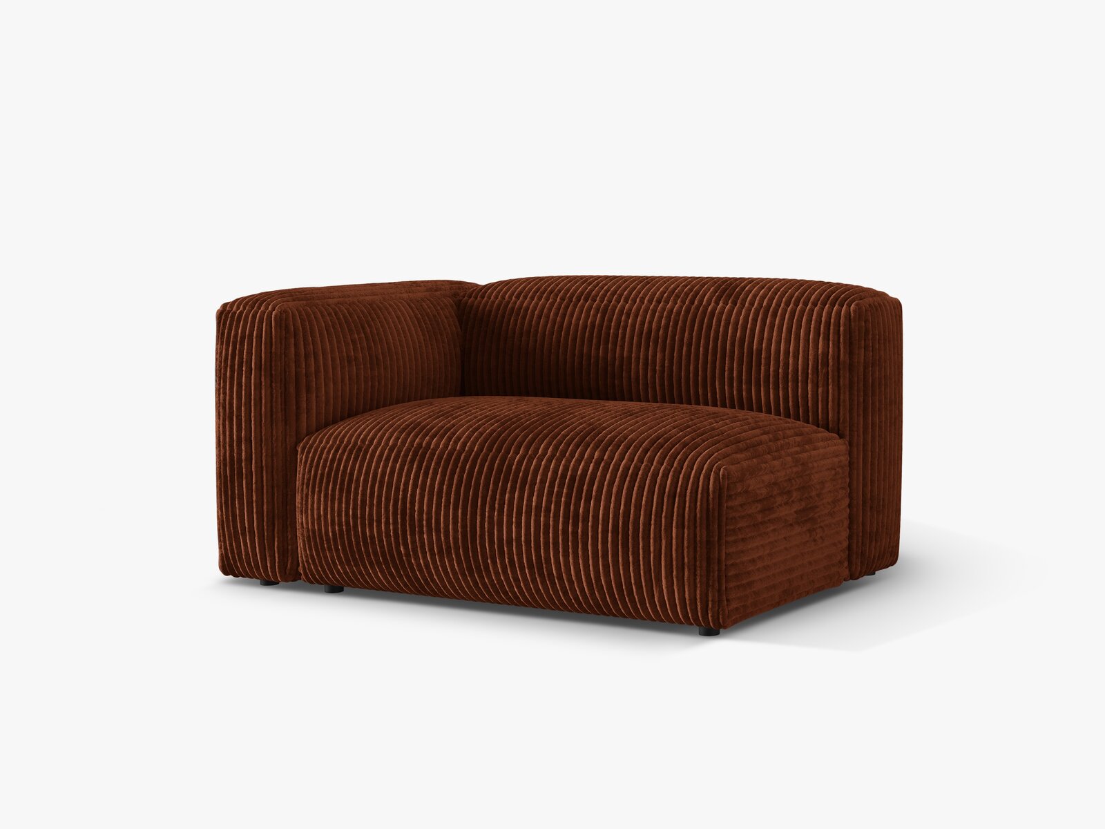 Micadoni Eckmodul Martina 1-Sitzer Groß Links Kord Tilia Ziegel