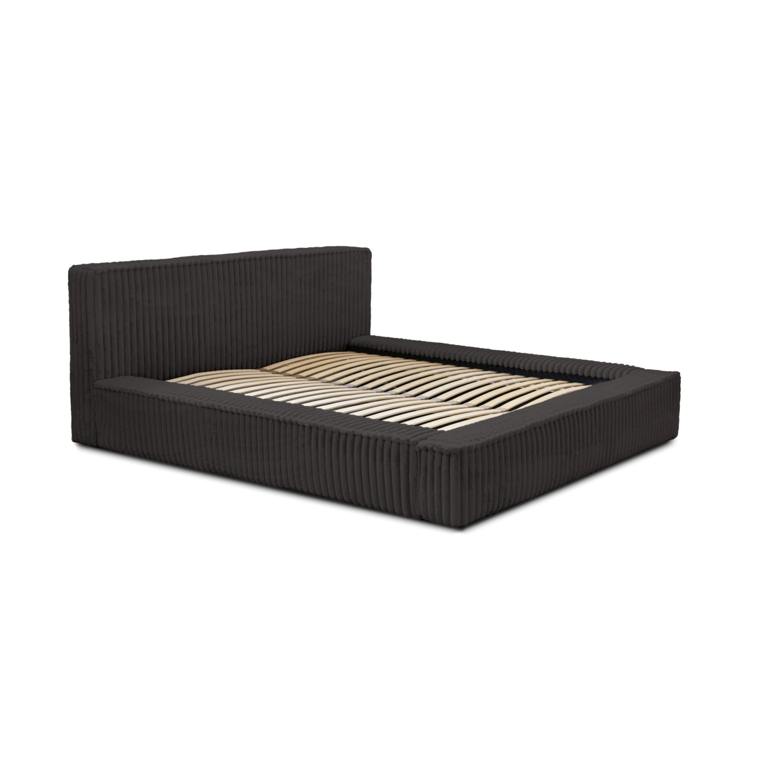 Polsterbett Lento Softcord mit Fellstruktur 180x200 mit Metallrahmen Vito 18