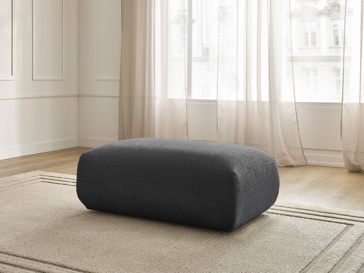 Bobochic Sirius Sofa 1-Sitzer Strukturstoff Schwarz