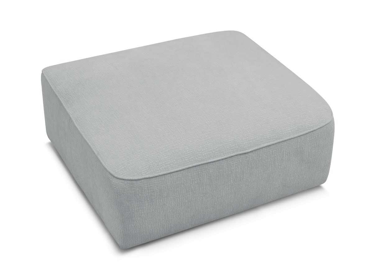 Bobochic Leopold Pouf Strukturstoff Hellgrau