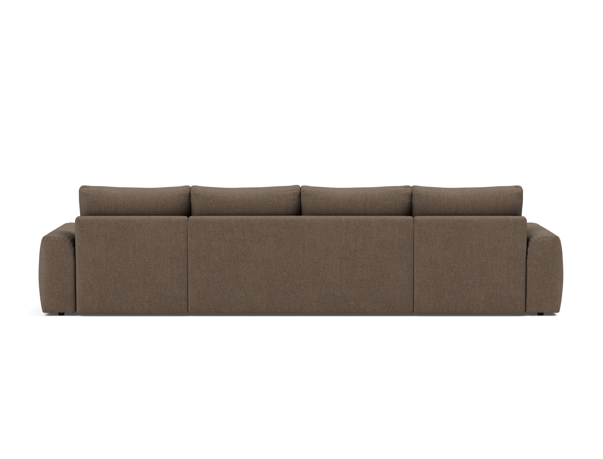 Schlafsofa Norum U-Form mit Chunky-Armlehnen Chenille Esina 411-Cedar-Brown