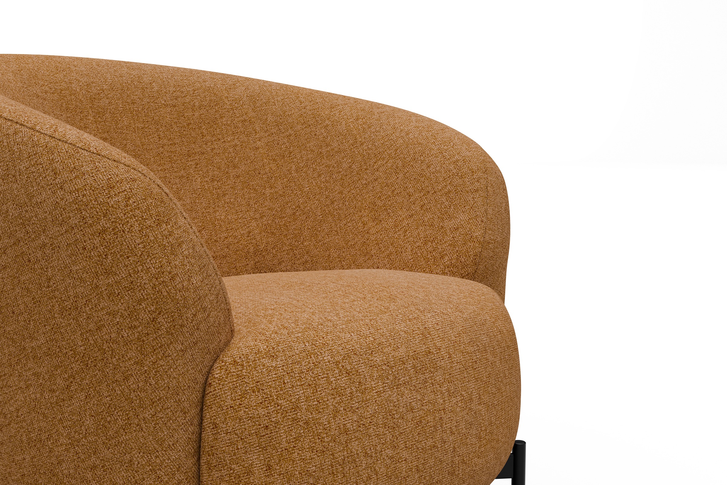 Sessel Ronda X-Metallgestell Schwarz Casone-Warm-Yellow