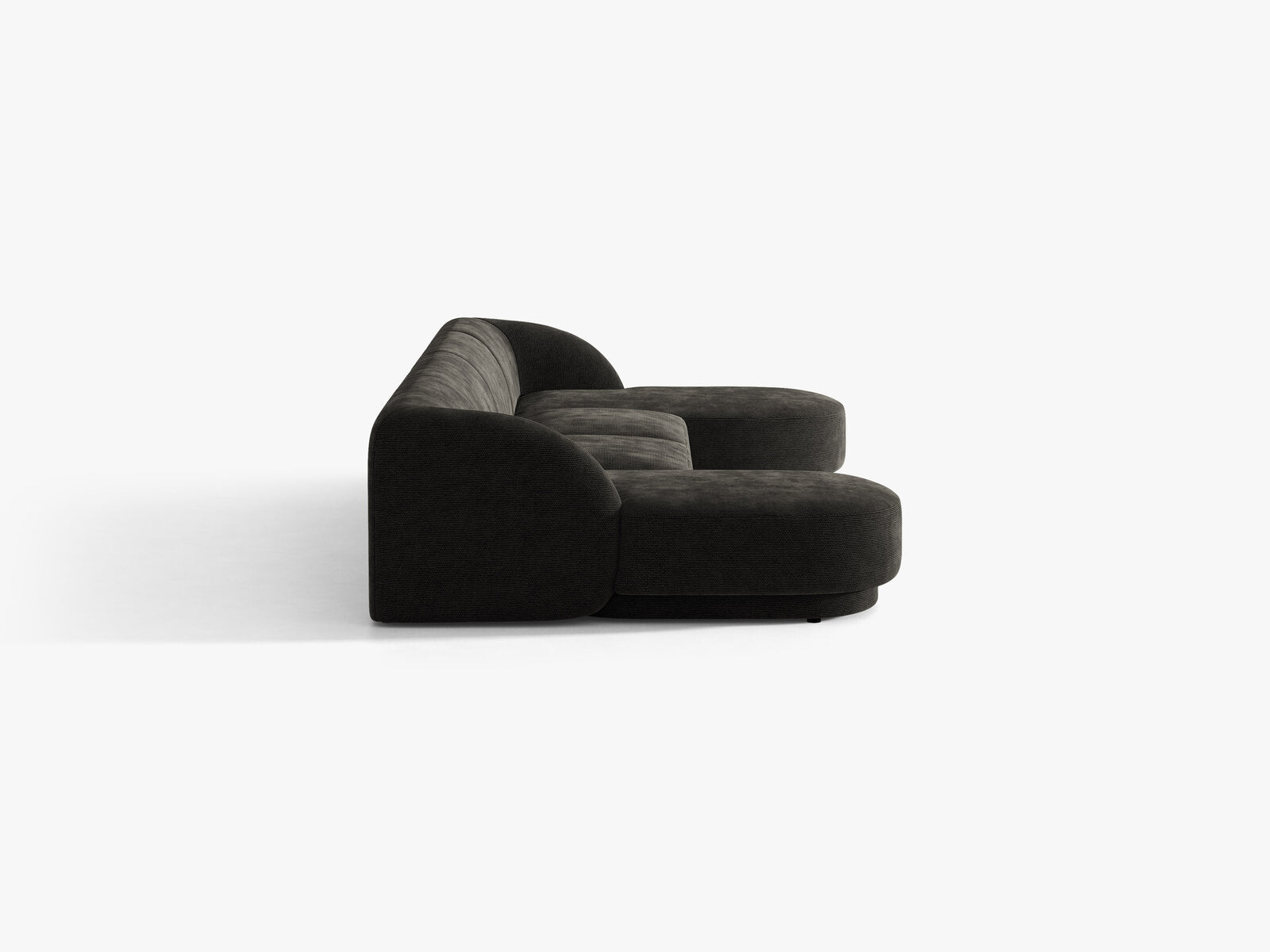 Micadoni Panorama-Sofa Miley 5-Sitzer Chenille Eden Anthrazit