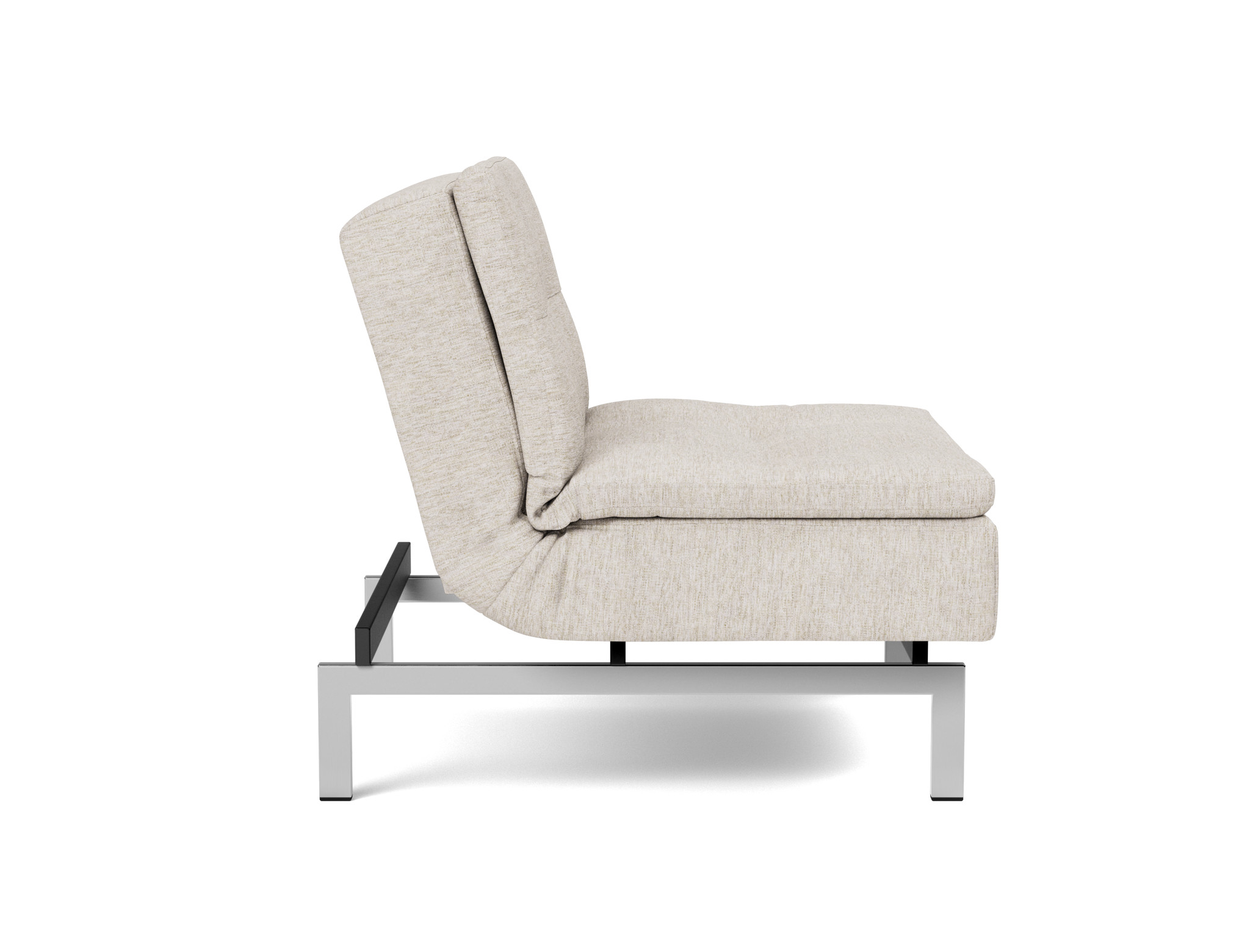 Sessel Dublexo Chenille Yuveno 470-Natural Beine Chrom