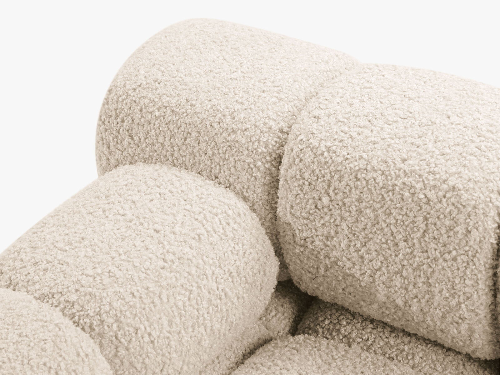 Micadoni Modulares Sofa Bellis 3-Sitzer Boucle Rolf Helles Beige