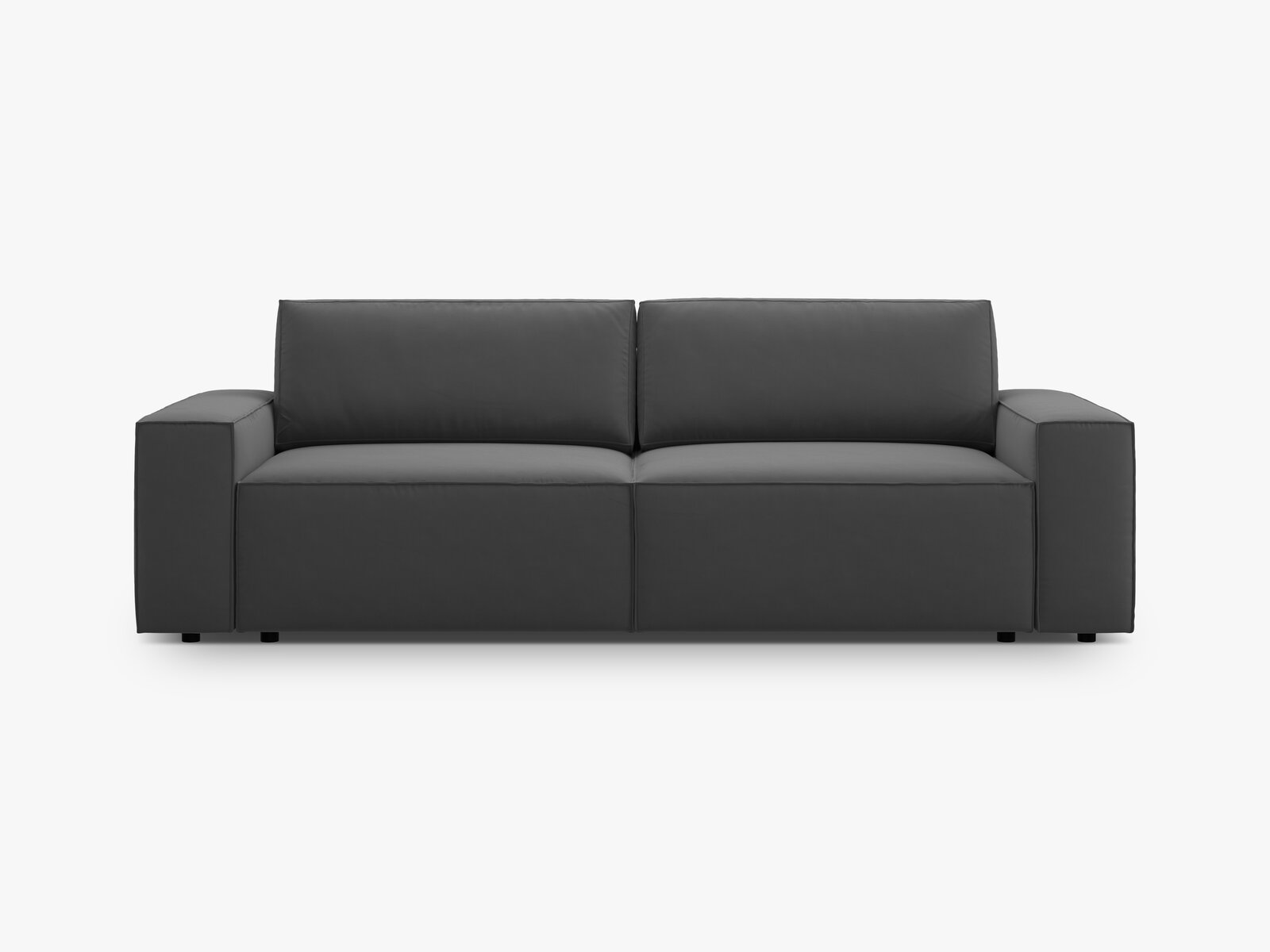 Micadoni Schlafsofa Jodie 3-Sitzer Samt Bluvel Grau