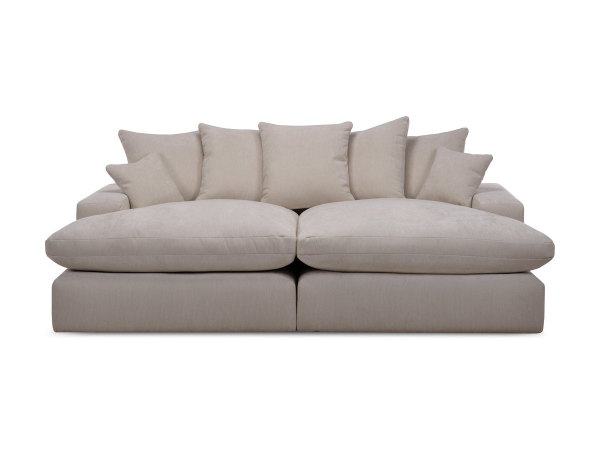 Bobochic Nevada Sofa 3-Sitzer 226 × 150 cm Stoff Beige
