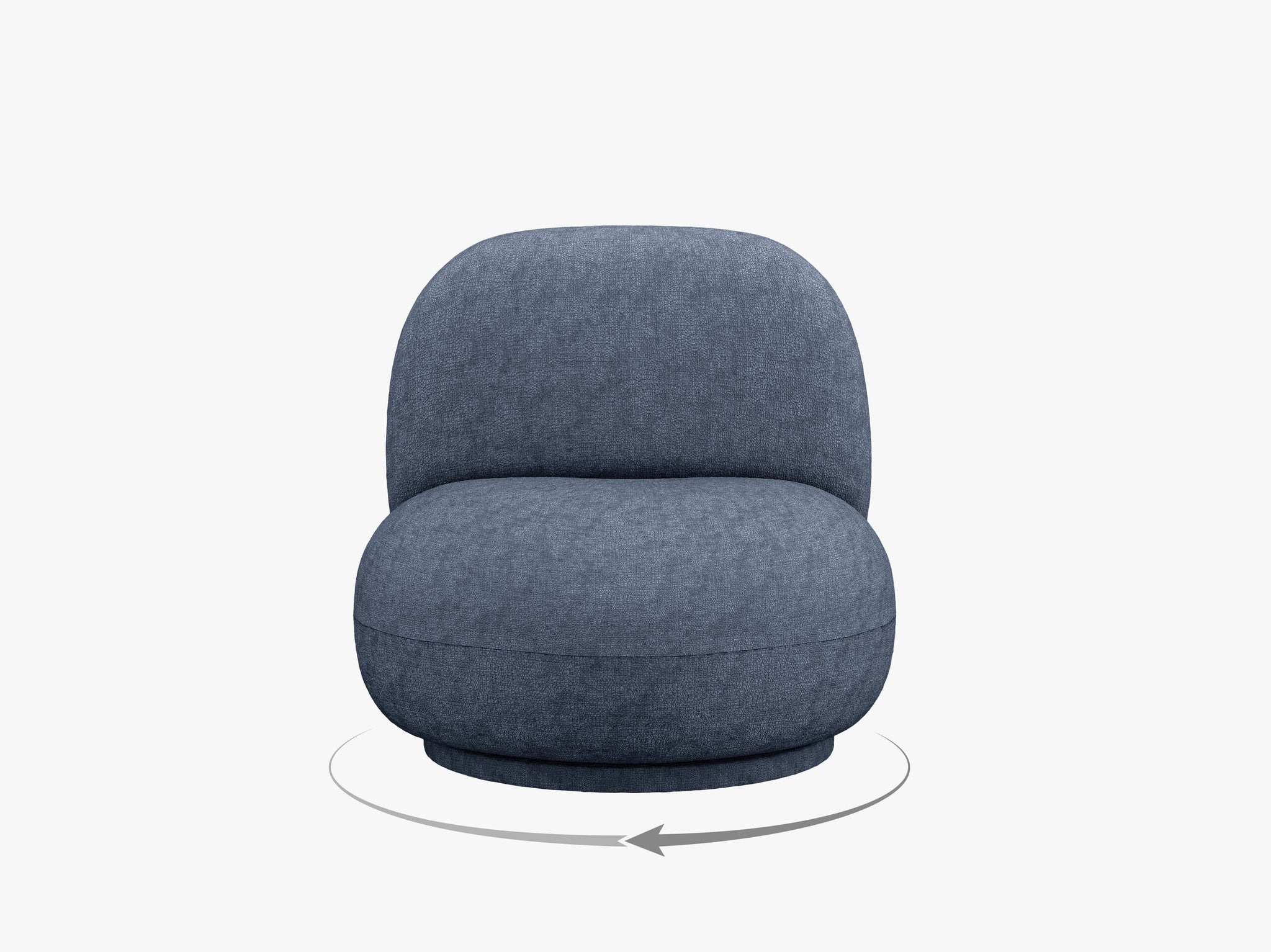 Micadoni Drehbarer Sessel Chuck Chenille Dunkelblau