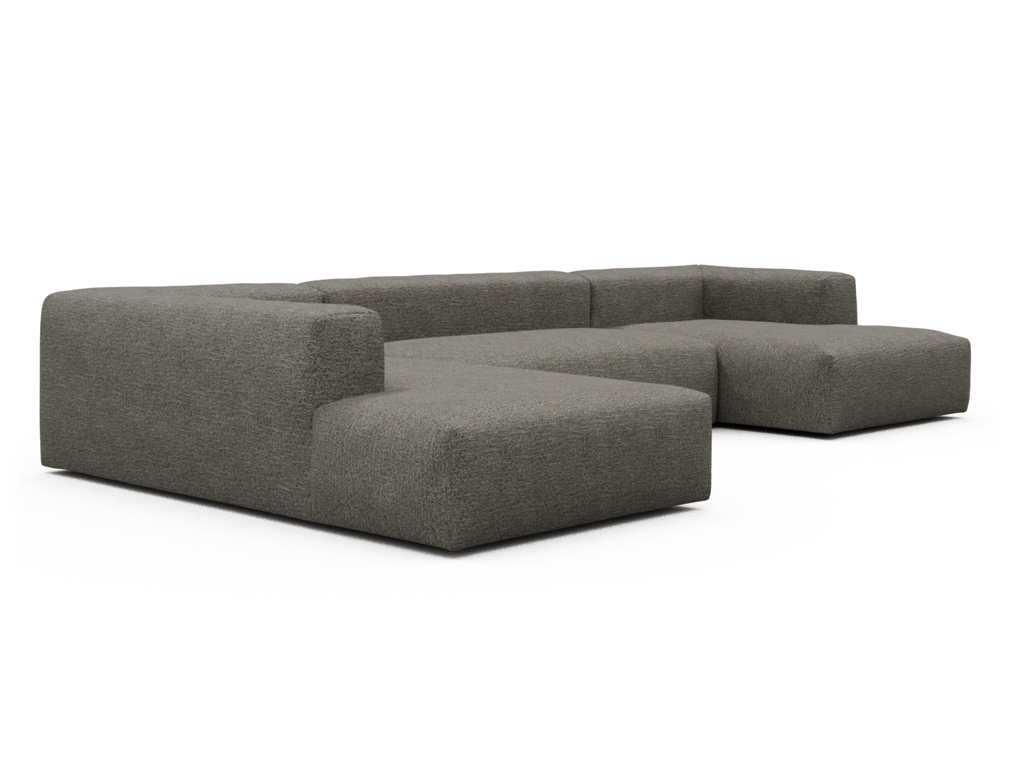 Skandi Home Wohnlandschaft Fred Relax-Ecke links mit 2-Sitzer und Chaiselongue rechts Carreno-Sepie-Brown moebelfaktor