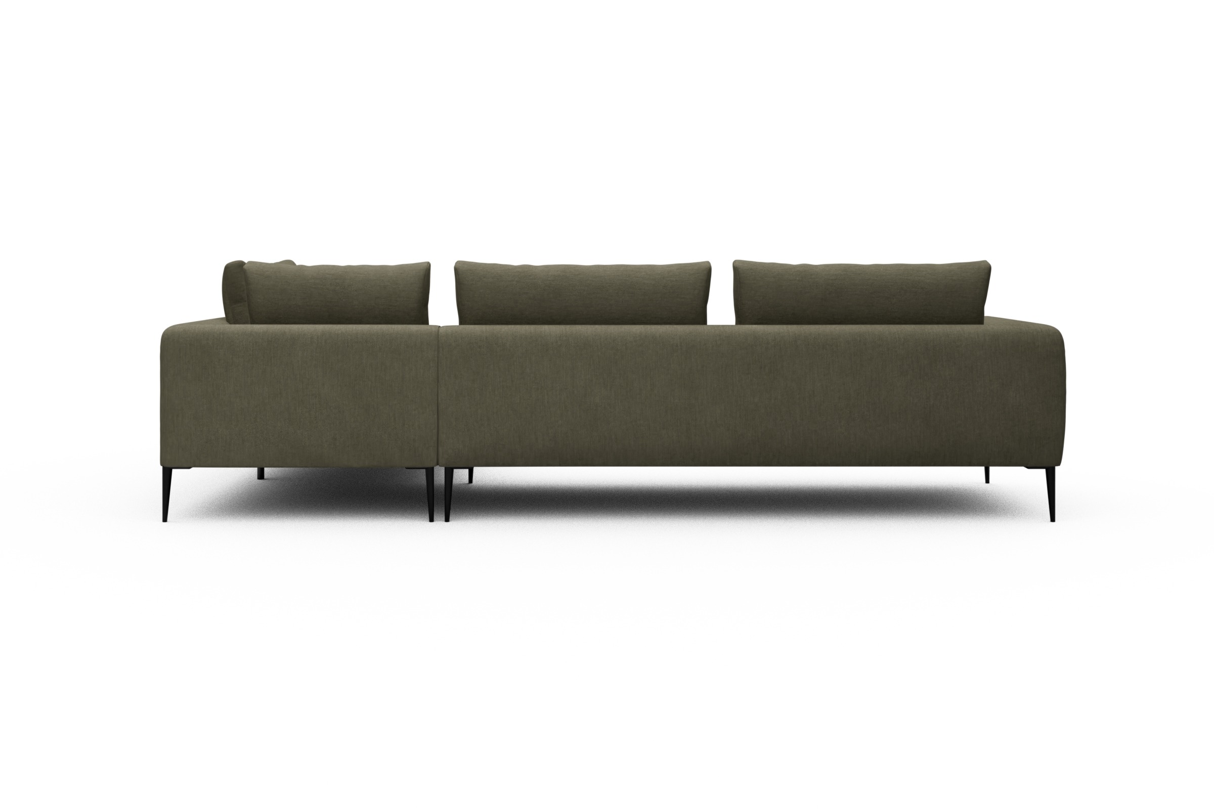 Ecksofa Paul Relax-Ecke links mit 3-Sitzer Vivus-Dusty-Olive