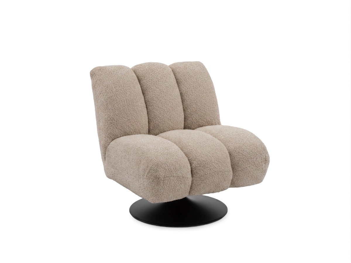 Bobochic Janissaire Sessel 79 × 89 cm Bouclé-Stoff Beige