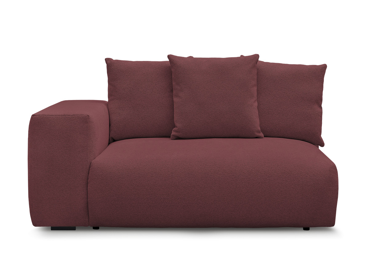 Bobochic Voltaire Sofamodul 2-Sitzer 178 × 100 cm Melange-Stoff Rot Ecke links