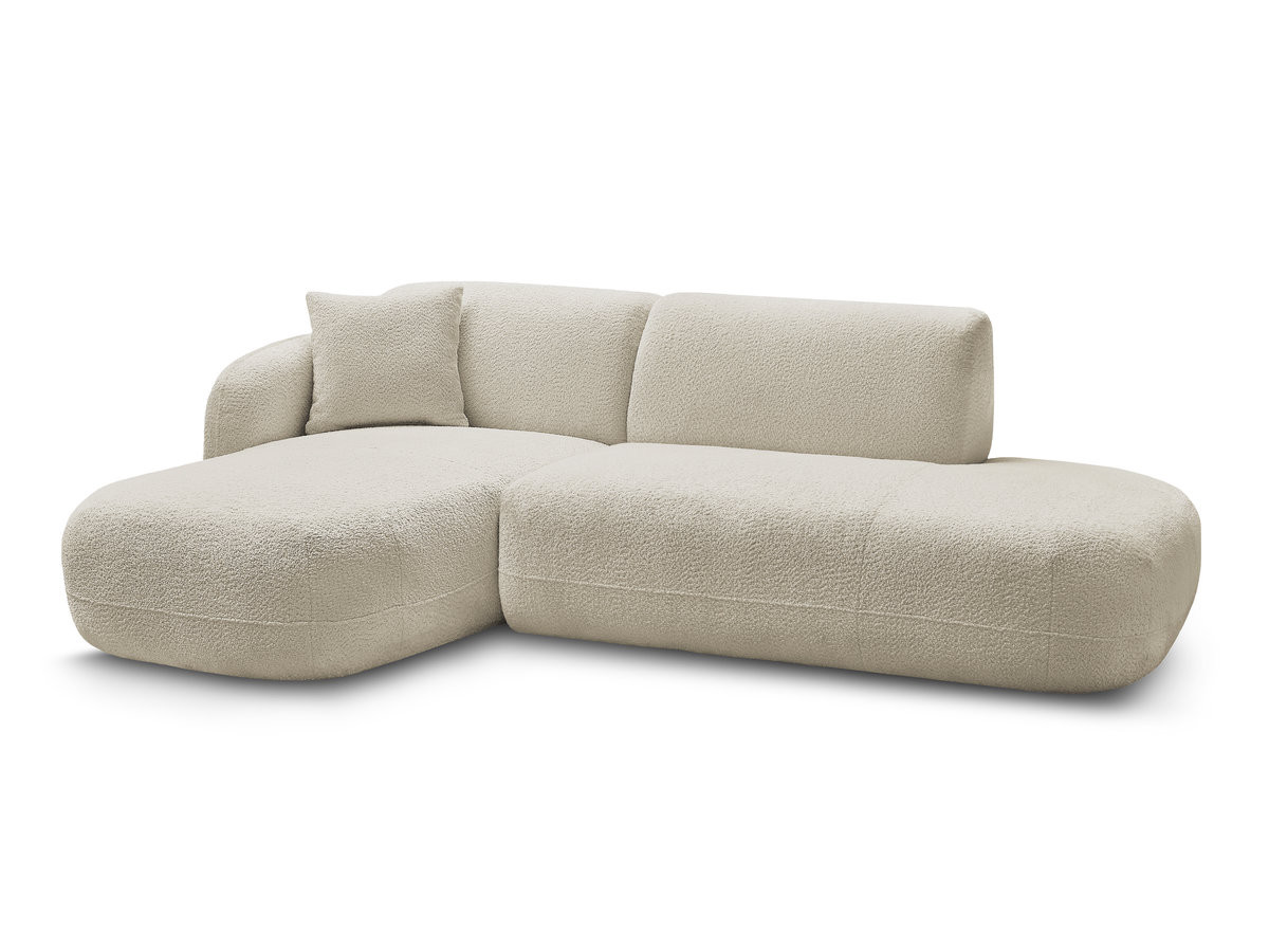 Bobochic Anda Ecksofa 241 × 163 cm Chenille Beige Ecke links