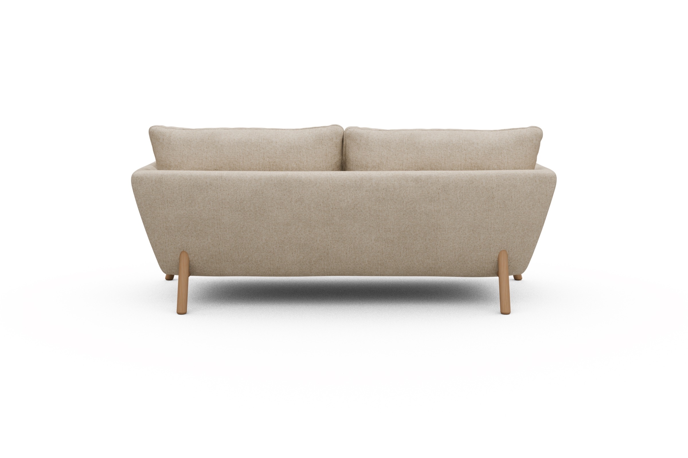 Sofa Emil 2-Sitzer Beinfarbe Eiche Natur Casone-Natural-Beige
