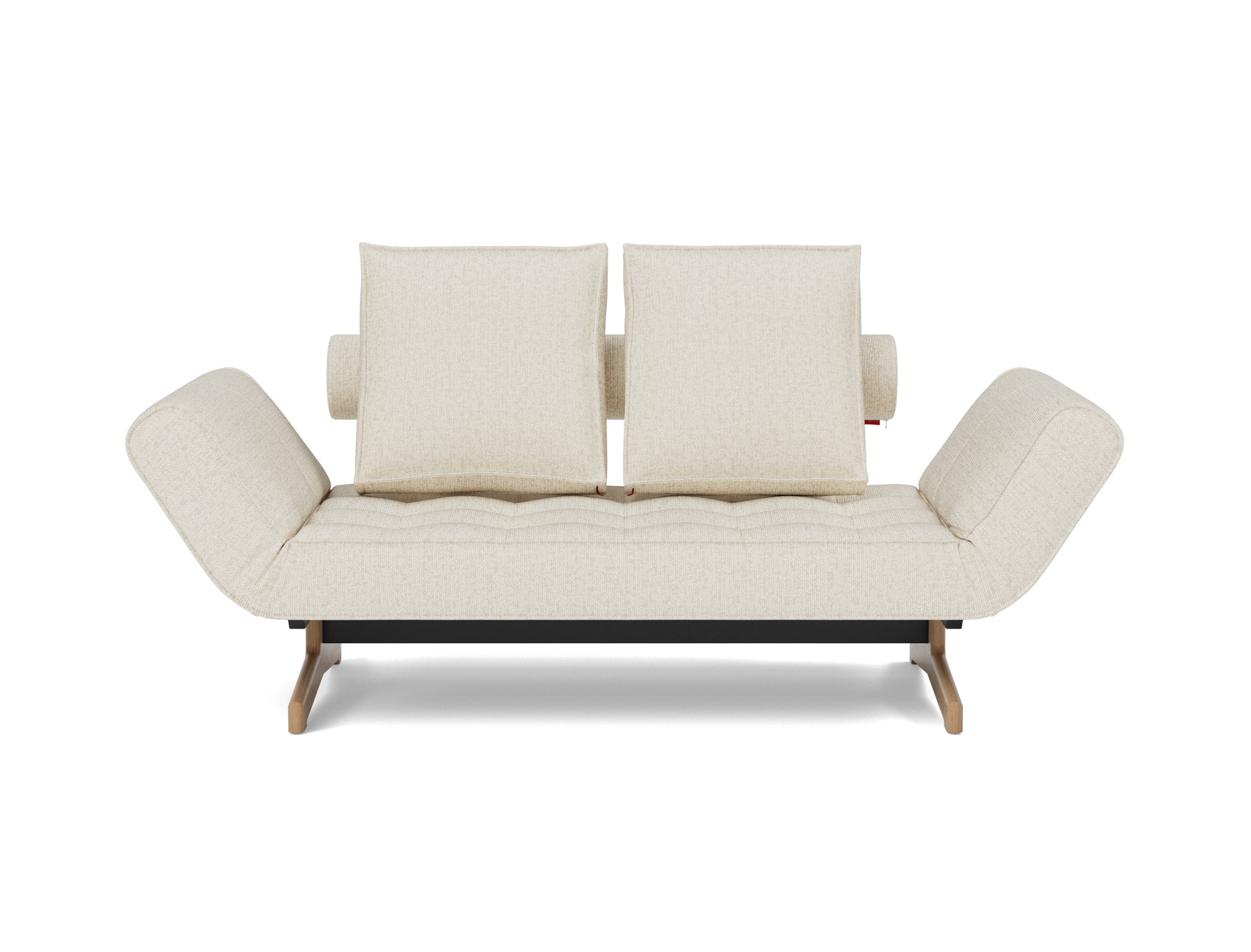 Tagesbett Ghia Boucle Skandi 531-Off-White Beine Eiche