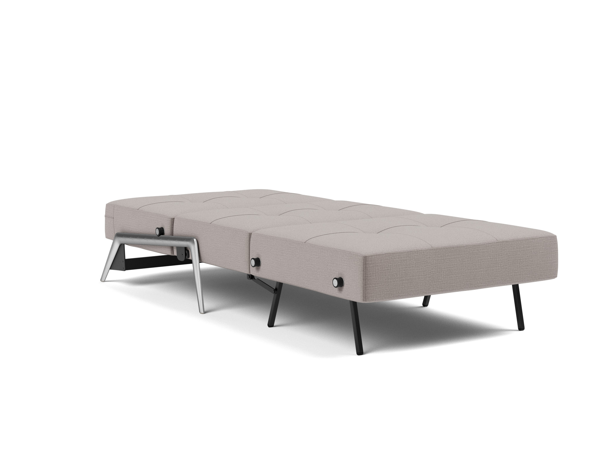 Schlafsessel Cubed 90 Chenille Esina 418-Truffle Beine Aluminium