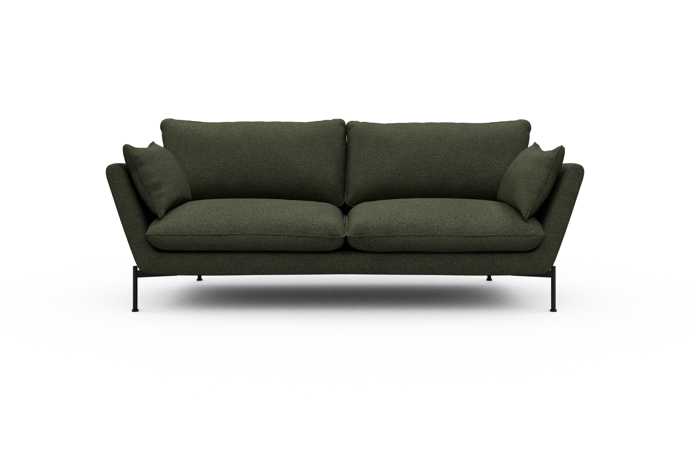 Skandi Home Sofa Anton 3-Sitzer Boucle-Forest-Green moebelfaktor