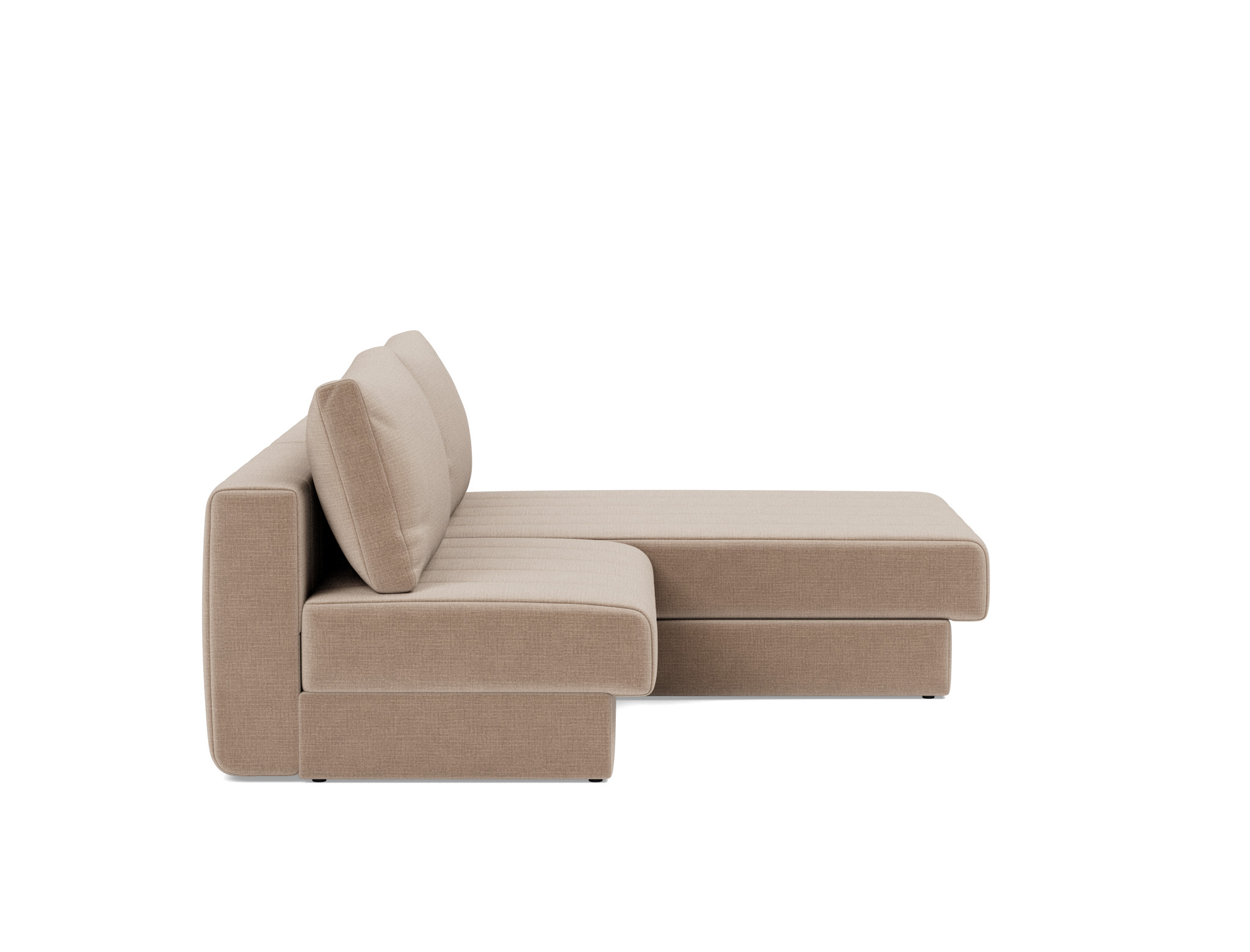 Schlafsofa Akello mit Chaiselongue Chenille Esina 417-Mocha