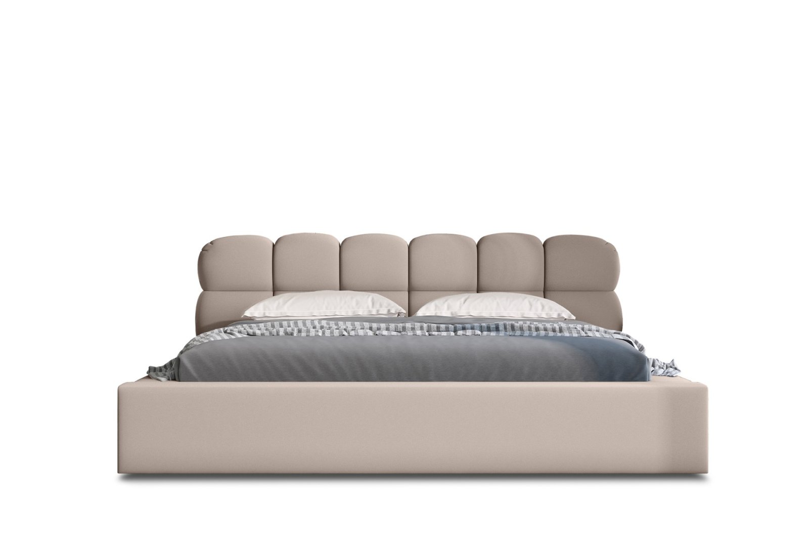 Polsterbett Vento-New Samtstoff 180x200 mit Holzrahmen Piano 04 Cappuccino