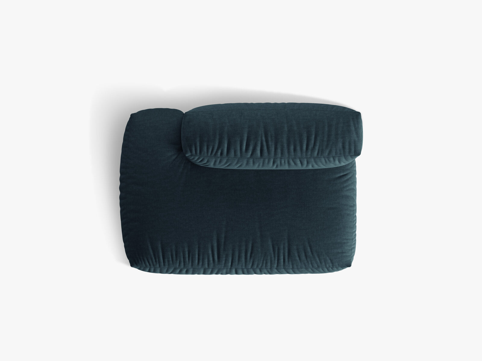 Micadoni Ecksofa-Modul Martina 1-Sitzer Strukturierter Stoff Boston Jeansblau Links