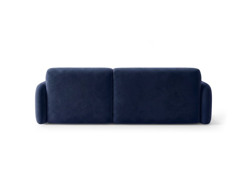 Cosmopolitan Design Ecksofa Malmo 3-Sitzer Samt Bluvel Königsblau Rechts