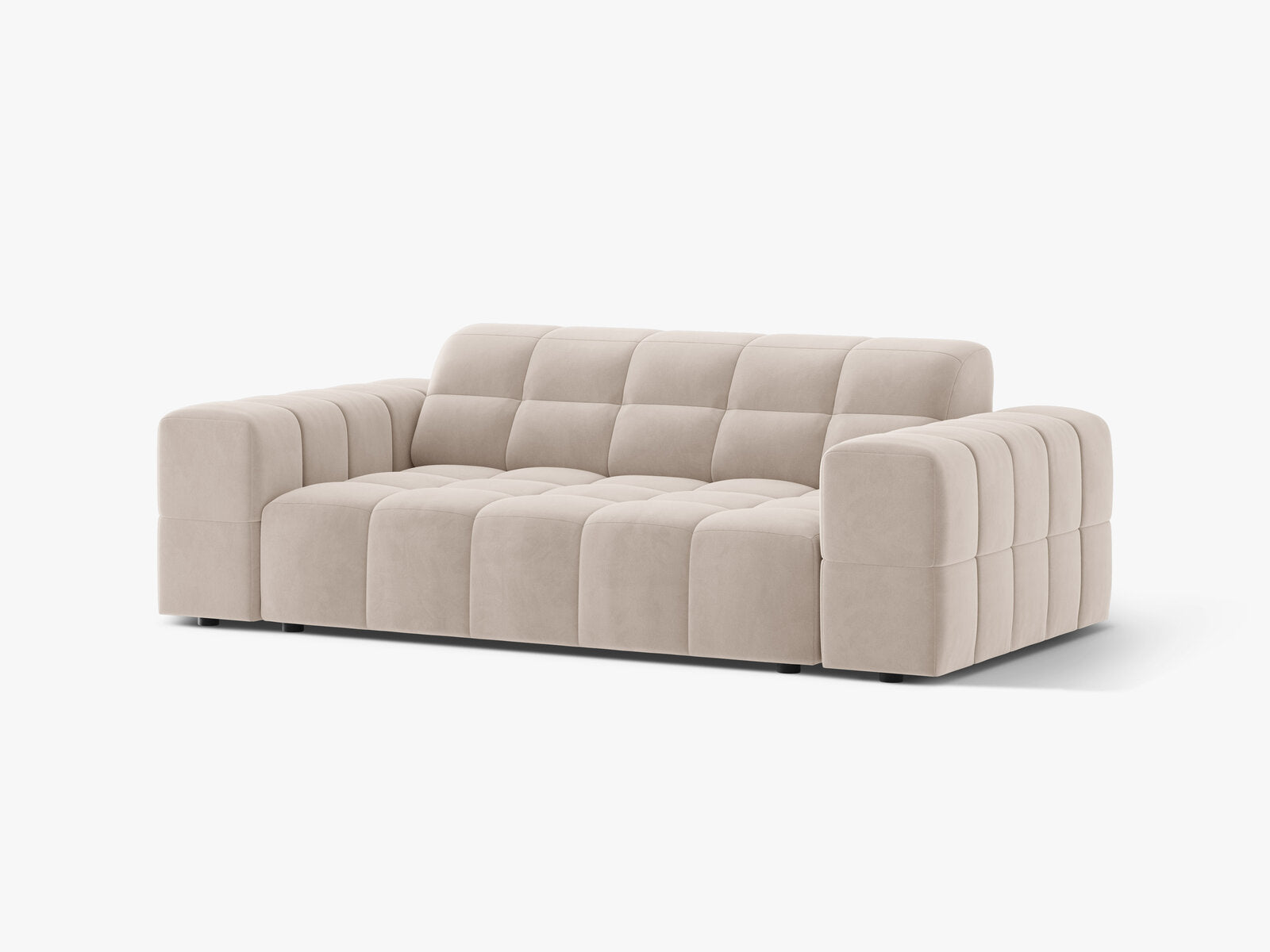 Micadoni Jennifer Sofa 2-Sitzer Samt Venus Helles Beige