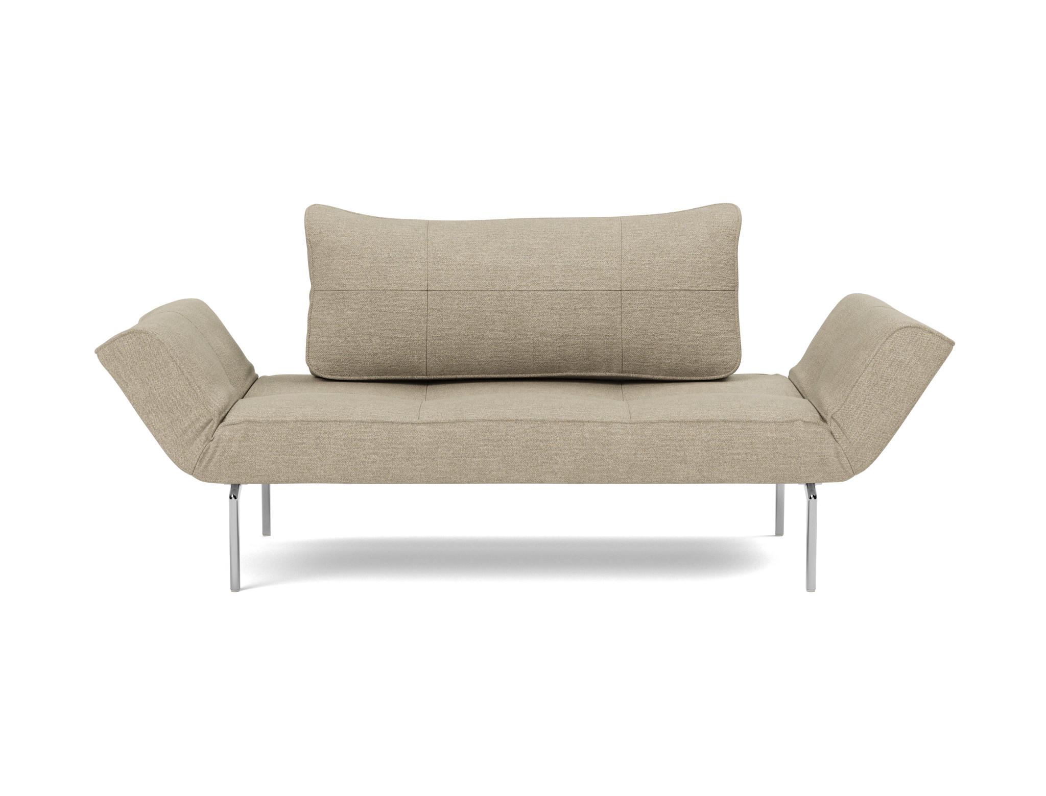 Tagesbett Zeal Strukturierter Stoff Taura 356-Sand Beine Straw Aluminium