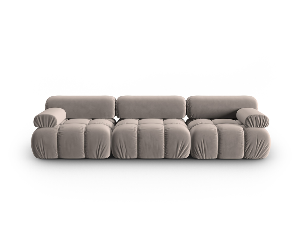 Cosmopolitan Design Sofa Cortina 3-Sitzer Samt Bluvel Cappuccino