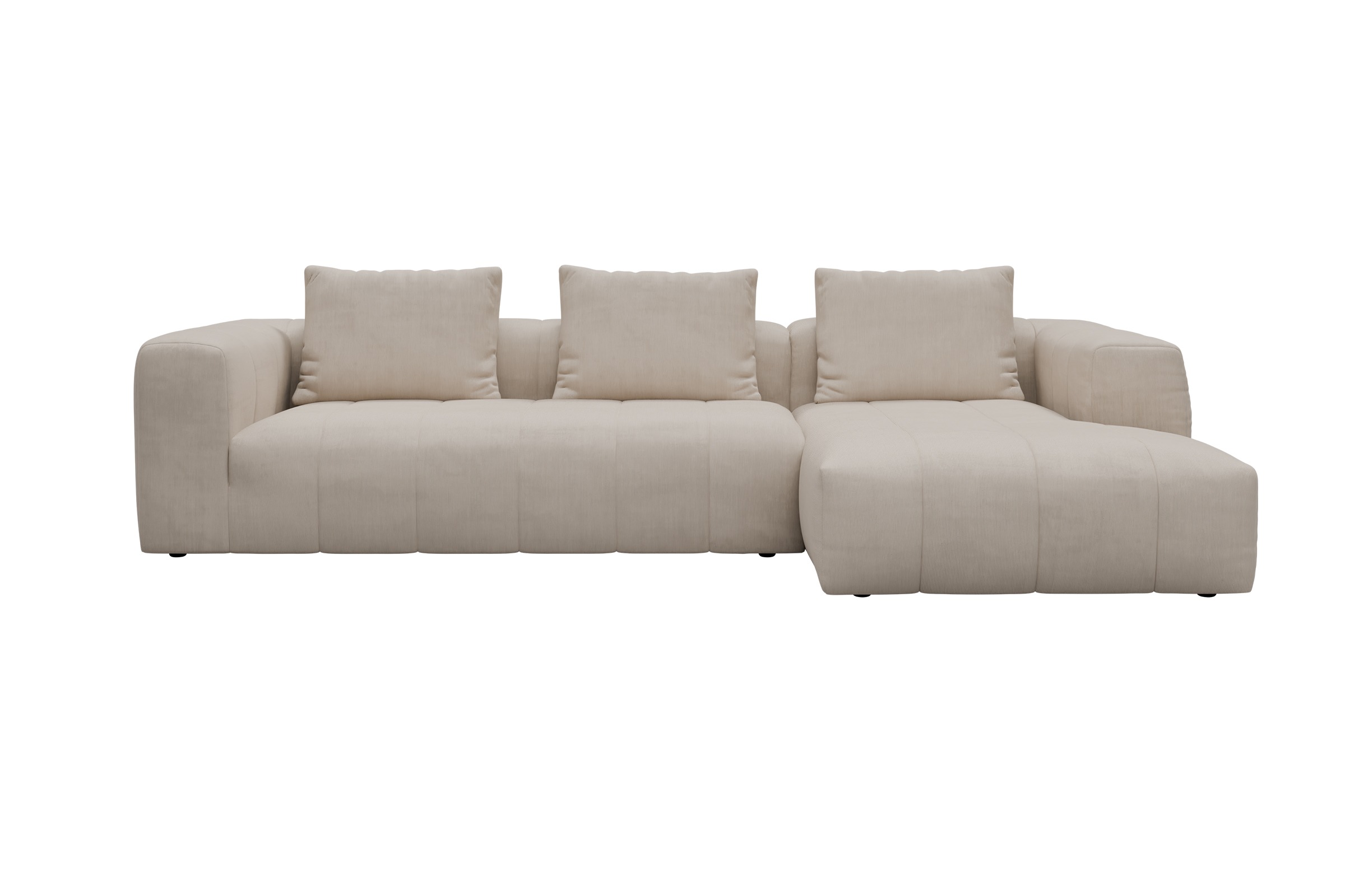 Hugo 2,5-Sitzer Armlehne links mit Chaiselongue Cordufine-Off-White moebelfaktor
