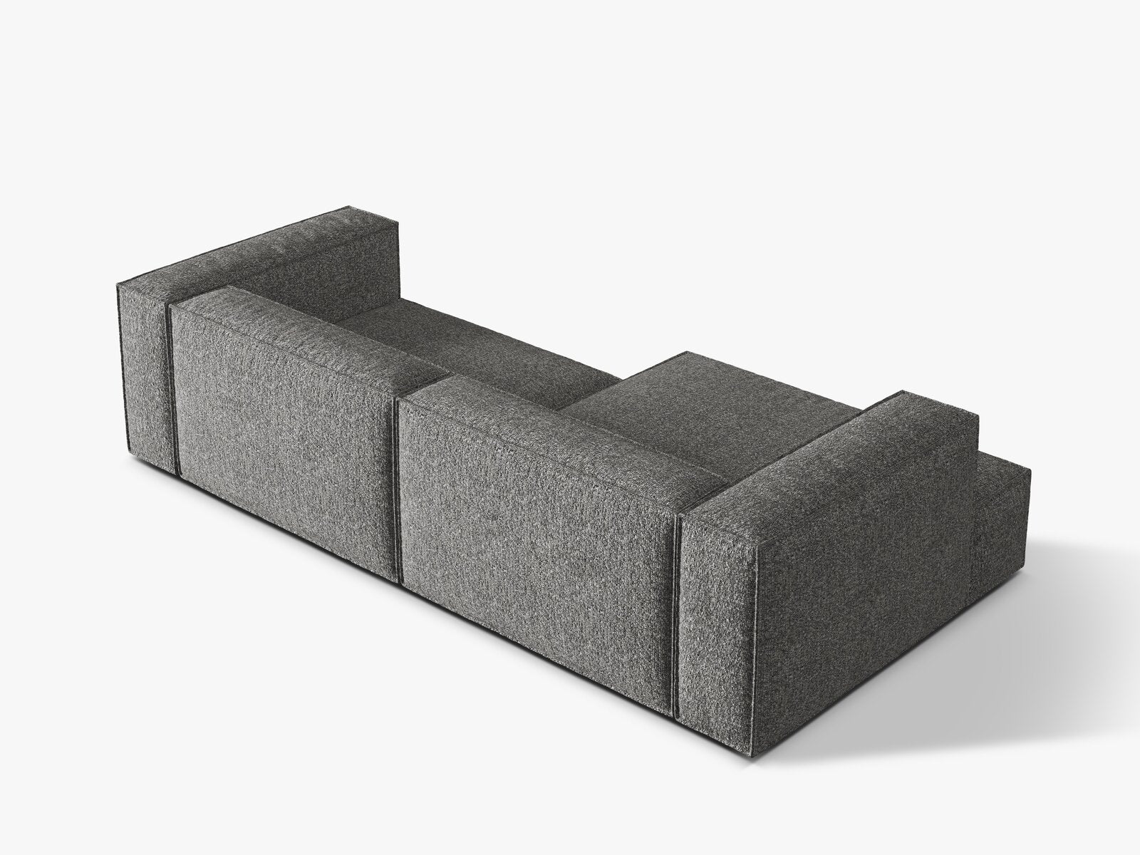 Micadoni Ecksofa Nuria 4-Sitzer Links Boucle Graphit