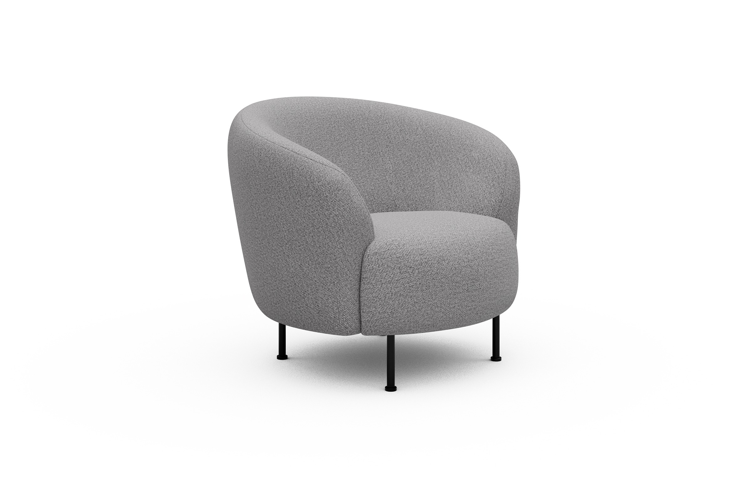 Sessel Ronda Metallbeine Schwarz Sama-Grey