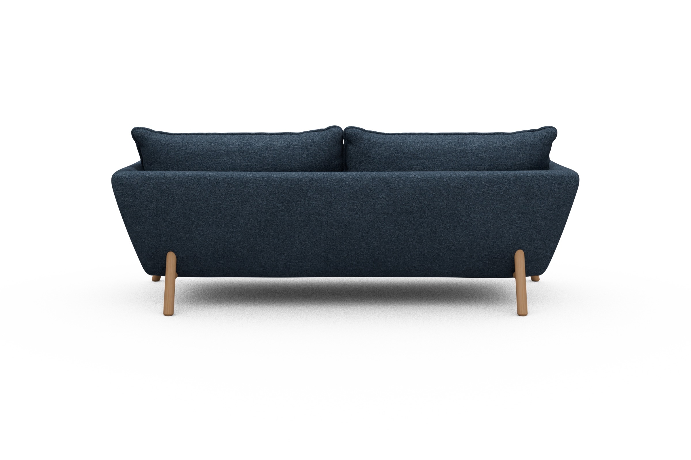 Sofa Emil PREMIUM 3-Sitzer Beinfarbe Eiche Natur Boucle-Blue