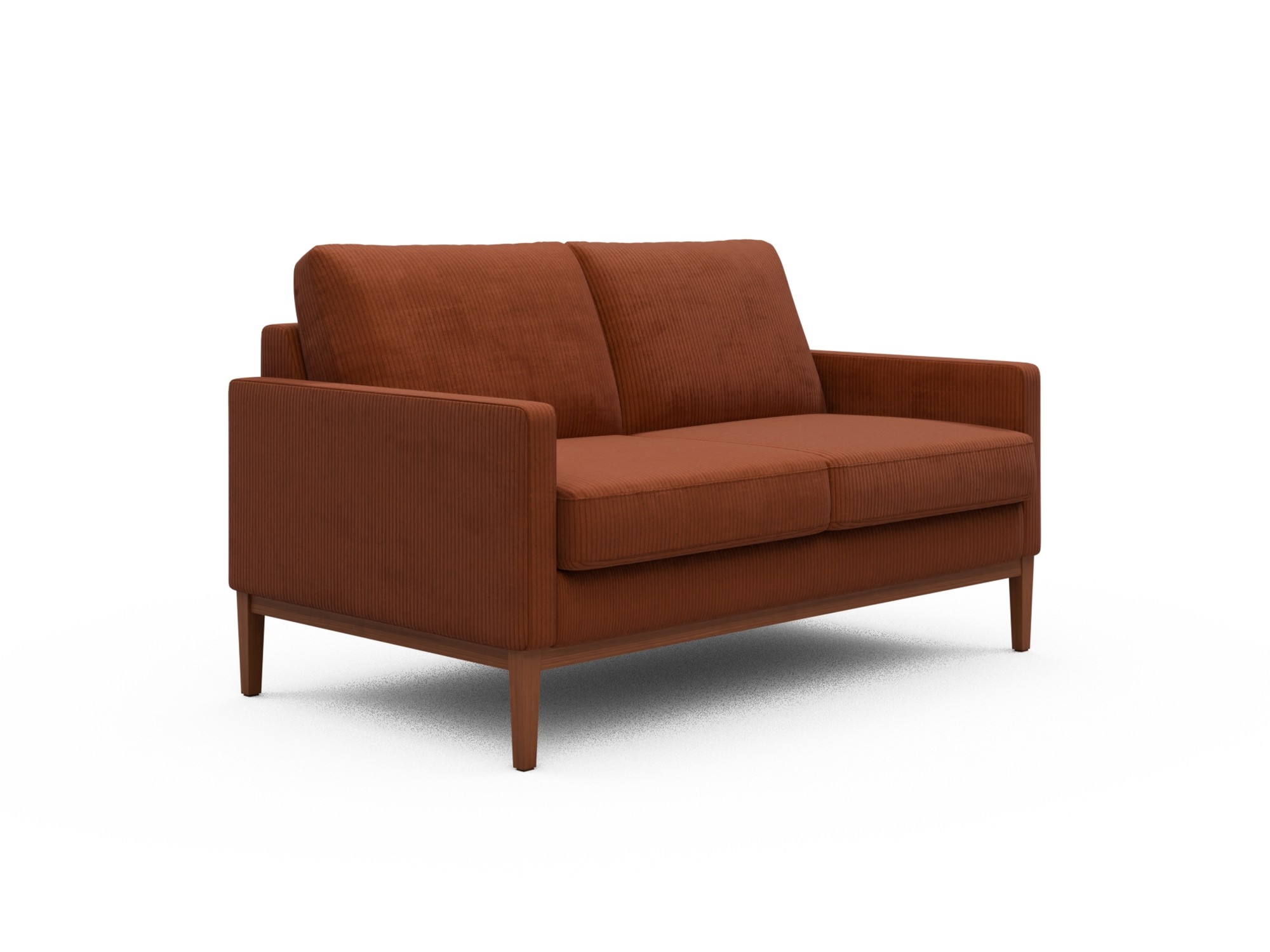 Skandi Home Sofa Bodo 2-Sitzer Corduroy-Burnt-Orange moebelfaktor