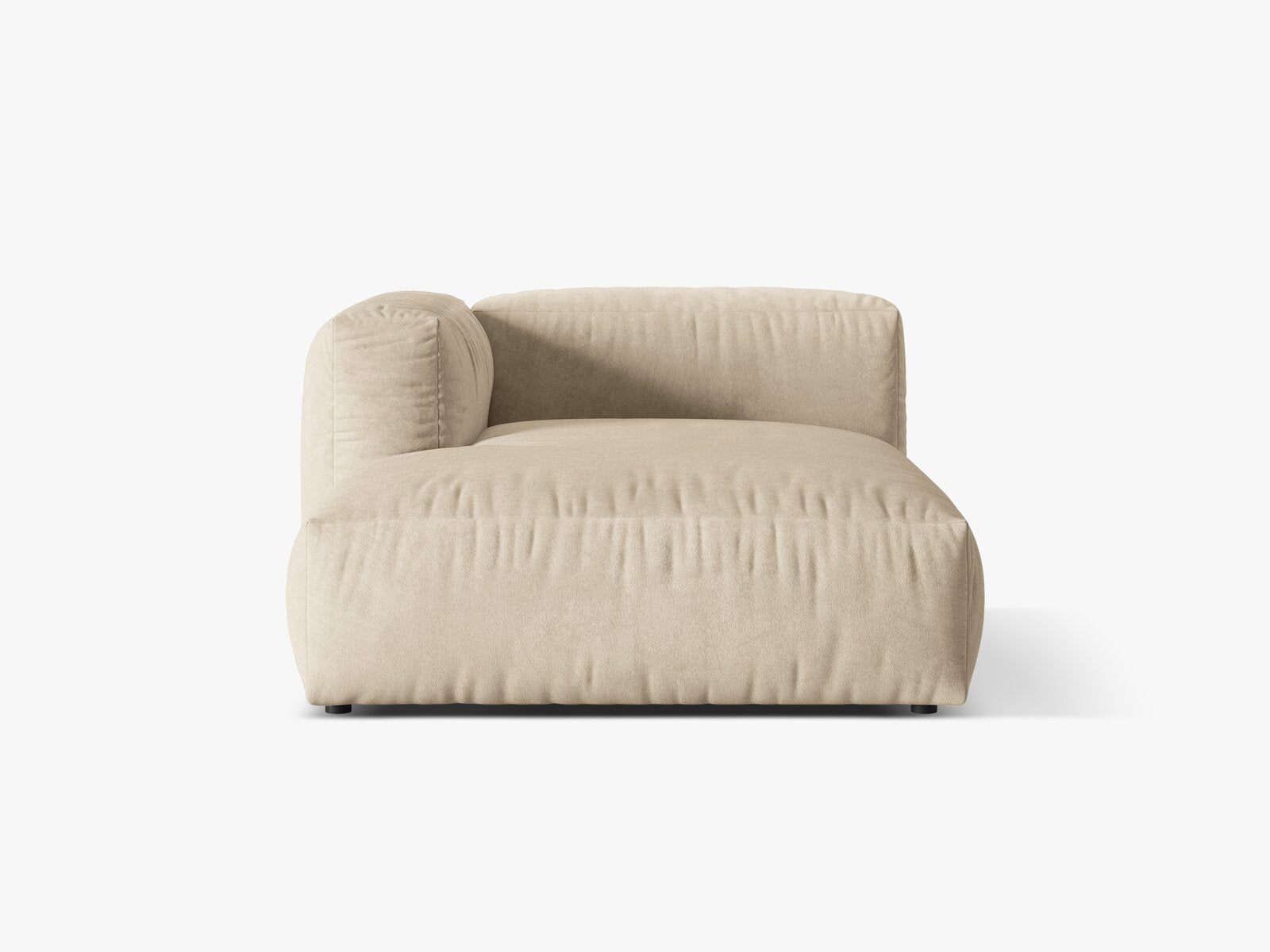 Micadoni Recamiere Martina 1-Sitzer Links Samt Vogue Helles Beige