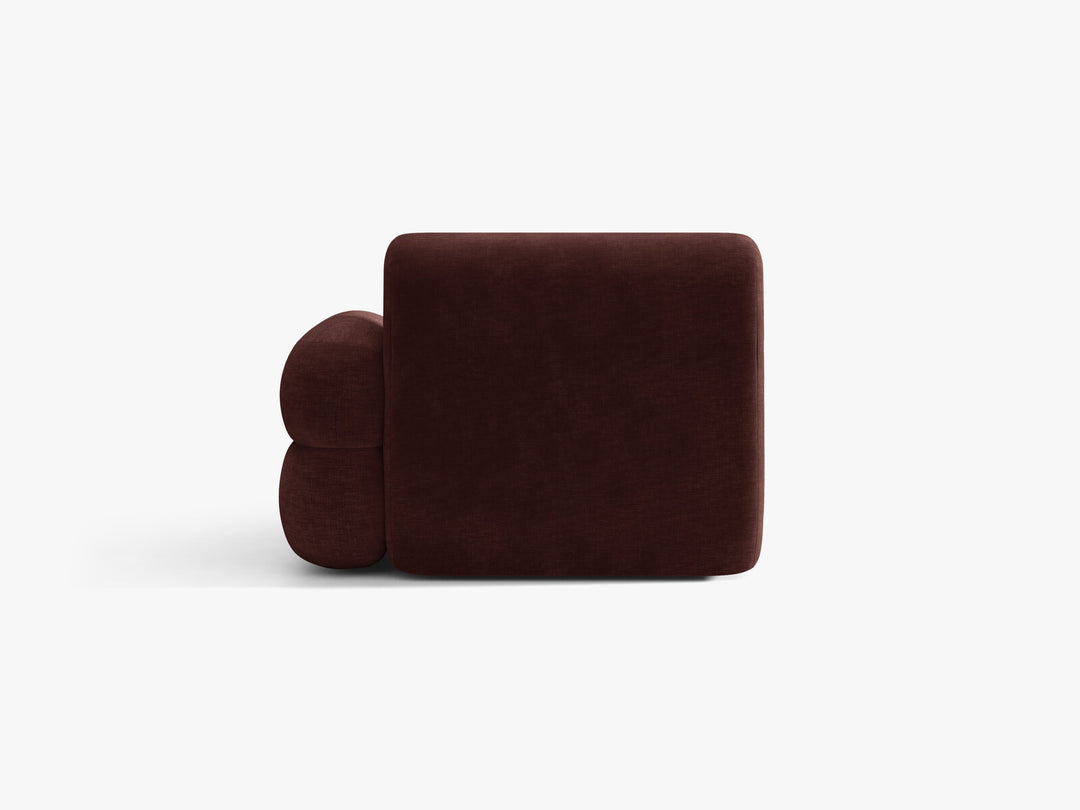 Micadoni Neo Chaiselongue Rechts Chenille Golden Kirschbaum